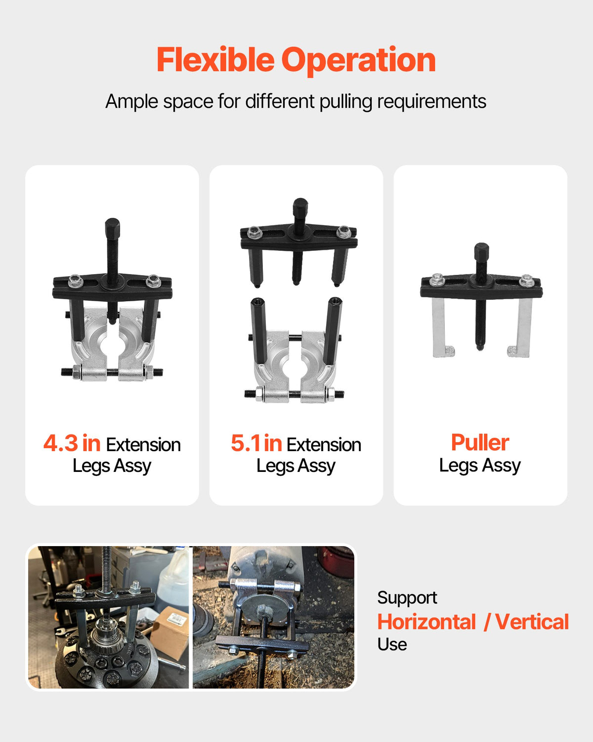 Bearing Puller Kit, 14-Piece 5 Ton Bearing Separator with 50mm & 70mm Jaws