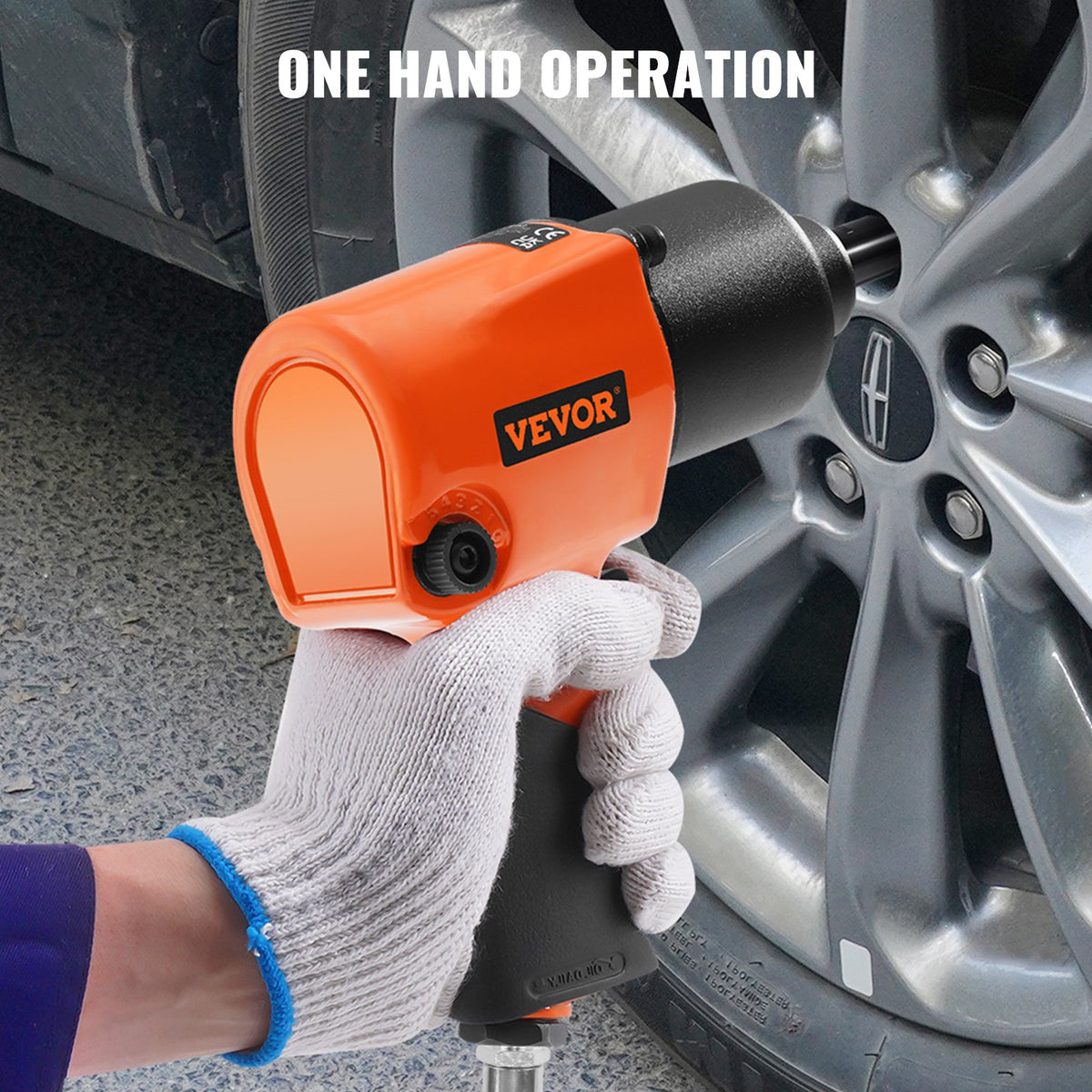 Air Impact Wrench 1/2" Drive 880ft-lbs Torque 7500RPM Lightweight Tool