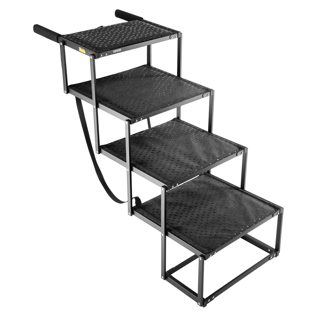 4-Step Foldable Dog Stairs for Car Non-Slip Ramp Supports up to 113kg