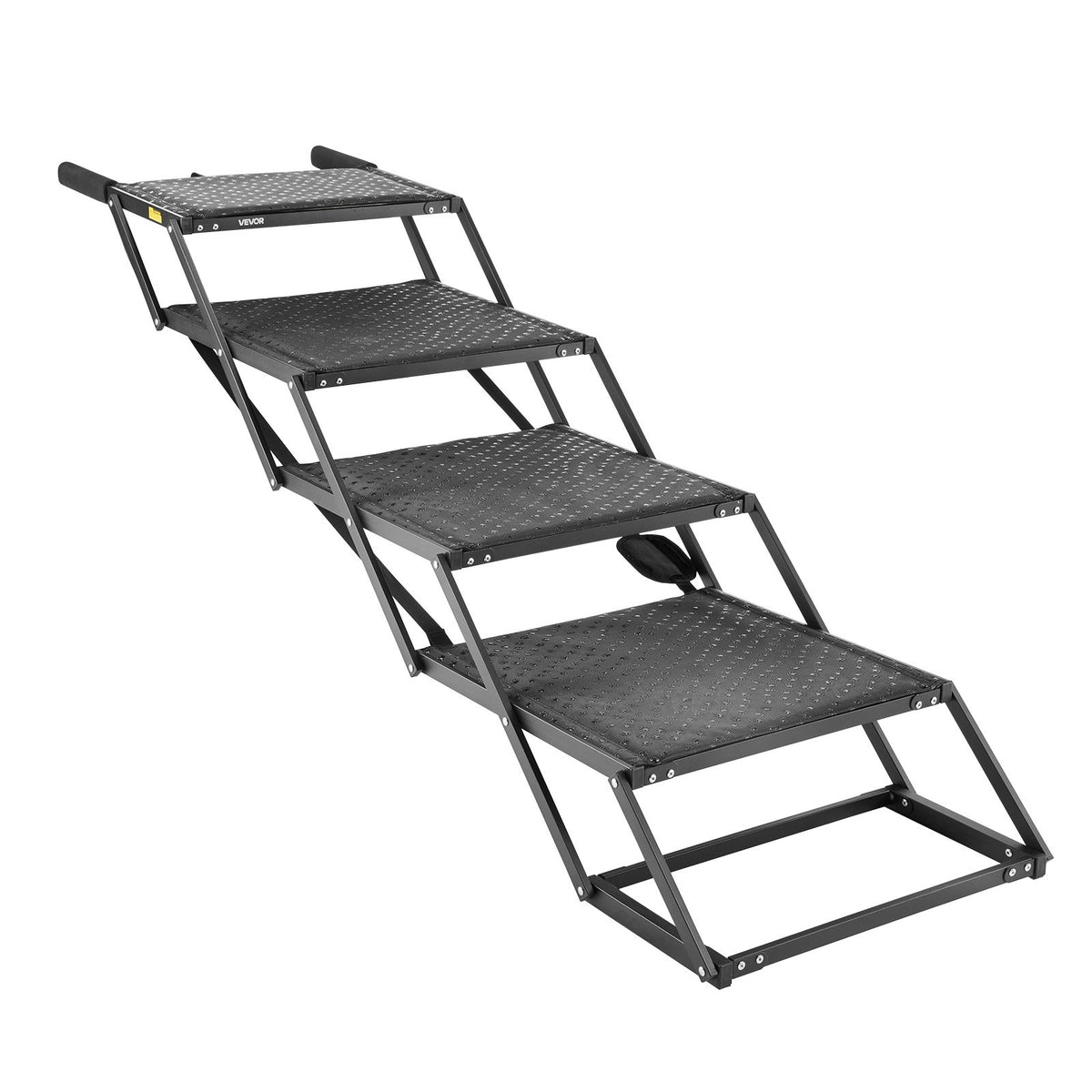 4-Step Foldable Dog Stairs for Car Non-Slip Ramp Supports up to 113kg