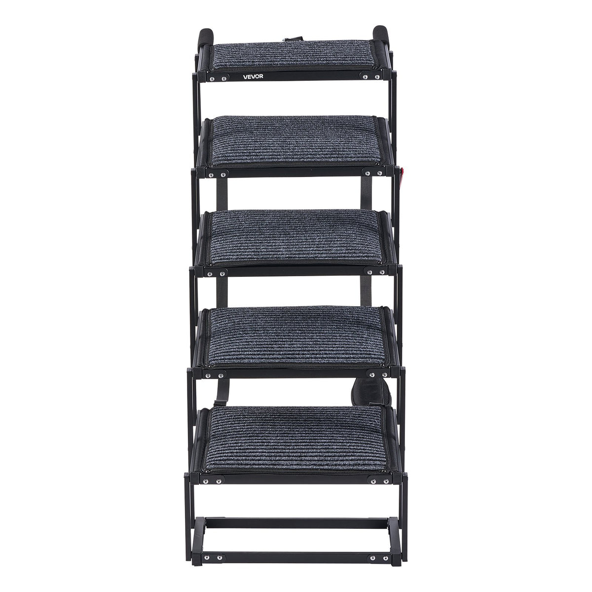 Dog Stairs Car 5 Step Foldable Ramp Extra Wide Non-Slip 91kg Portable Pet Ladder