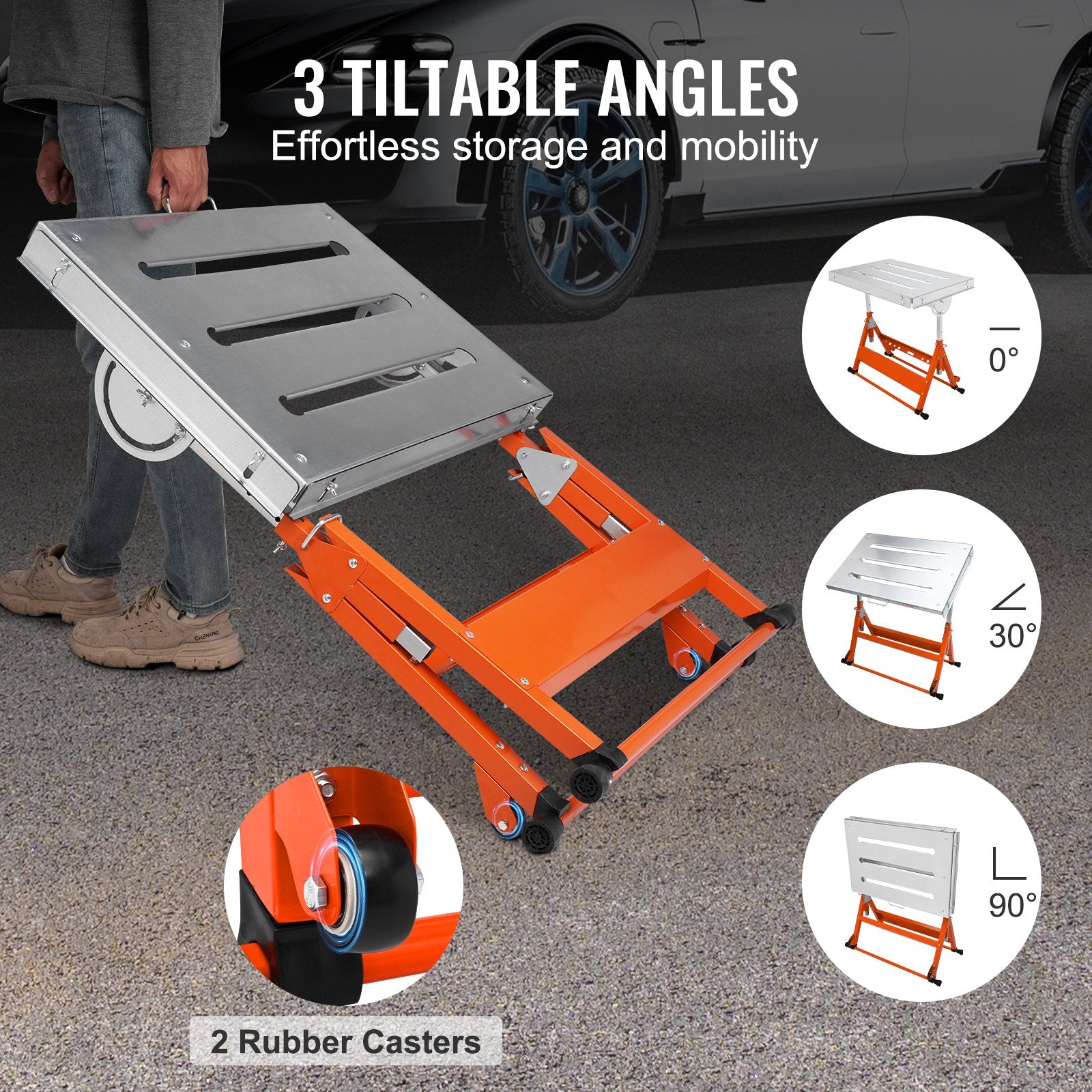 Welding Table 30x20 Inch Steel Workbench 400LBS Folding with Adjustable Rails