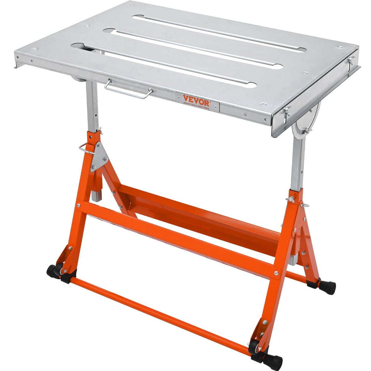Welding Table 30x20 Inch Steel Workbench 400LBS Folding with Adjustable Rails