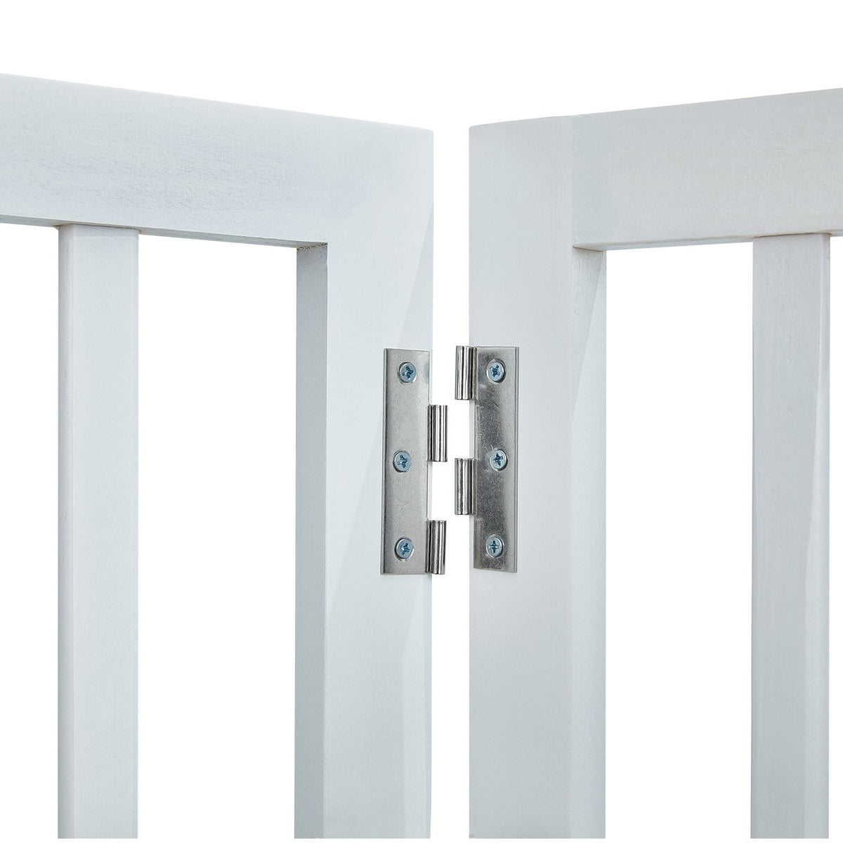 Free Standing Dog Gate 24"H x 60"W 3-Panel Foldable Expandable Pet Barrier White
