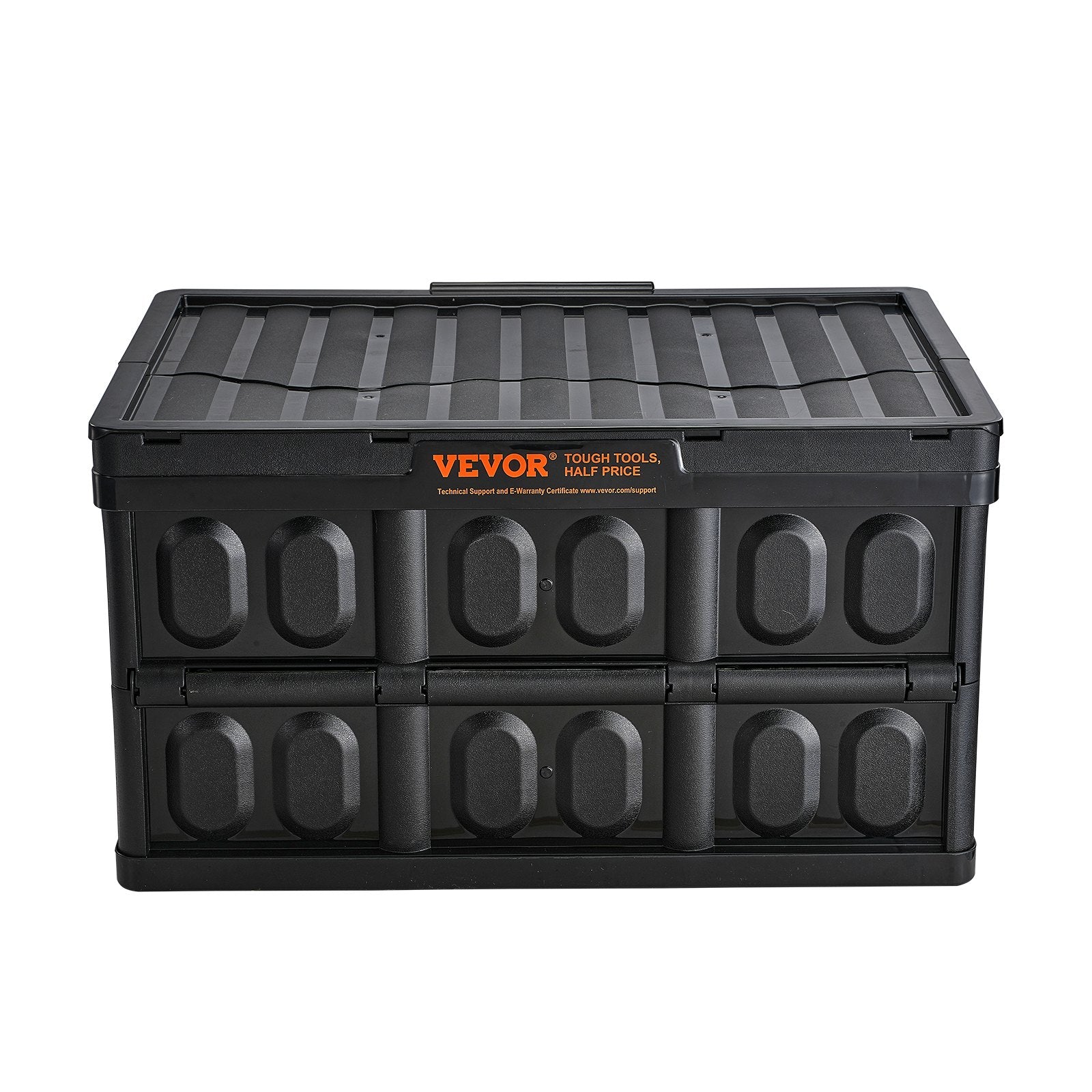 Collapsible Storage Bins with Lids 45L 3 Pack Folding Stackable Crates