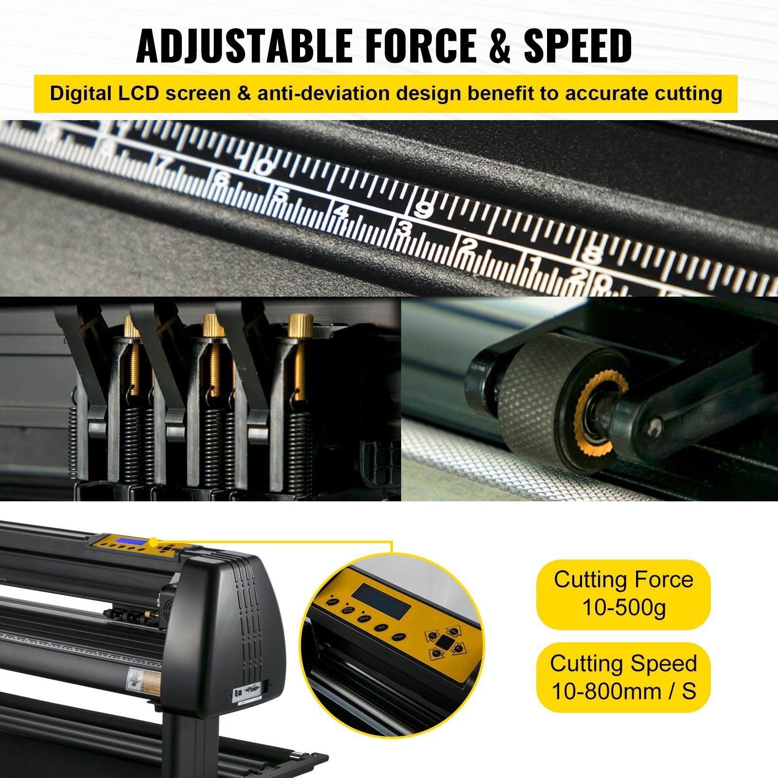 Vinyl Cutter Machine 28 Inch Floor Stand Adjustable Force Speed Starter Kit