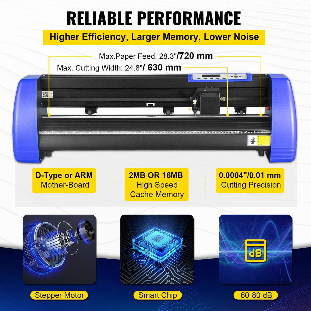 Vinyl Cutter 720mm 28 Inch Max Feed Adjustable Force Speed Floor Stand Signs