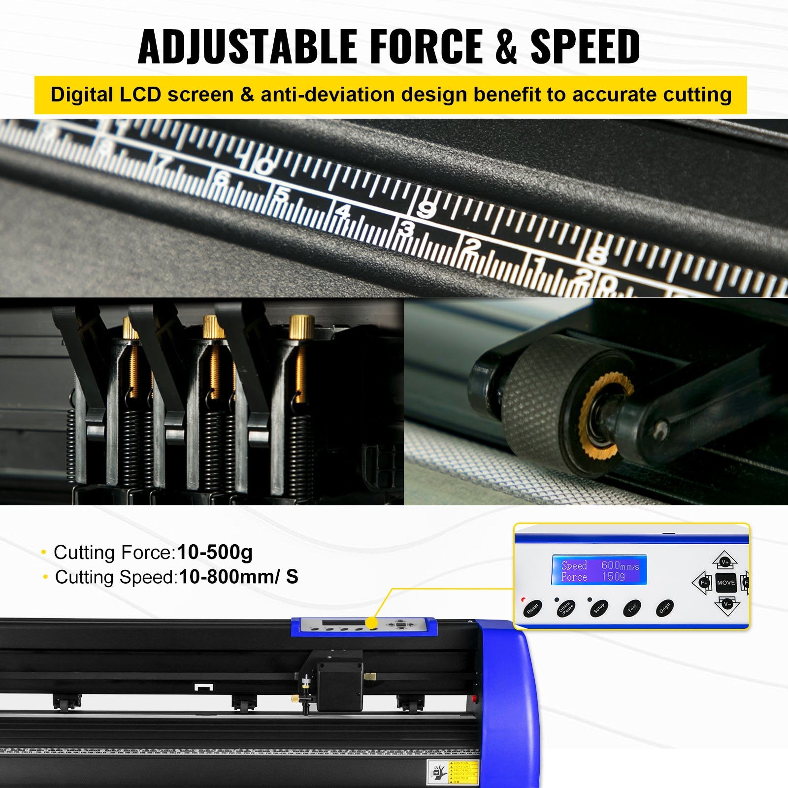 Vinyl Cutter 720mm 28 Inch Max Feed Adjustable Force Speed Floor Stand Signs
