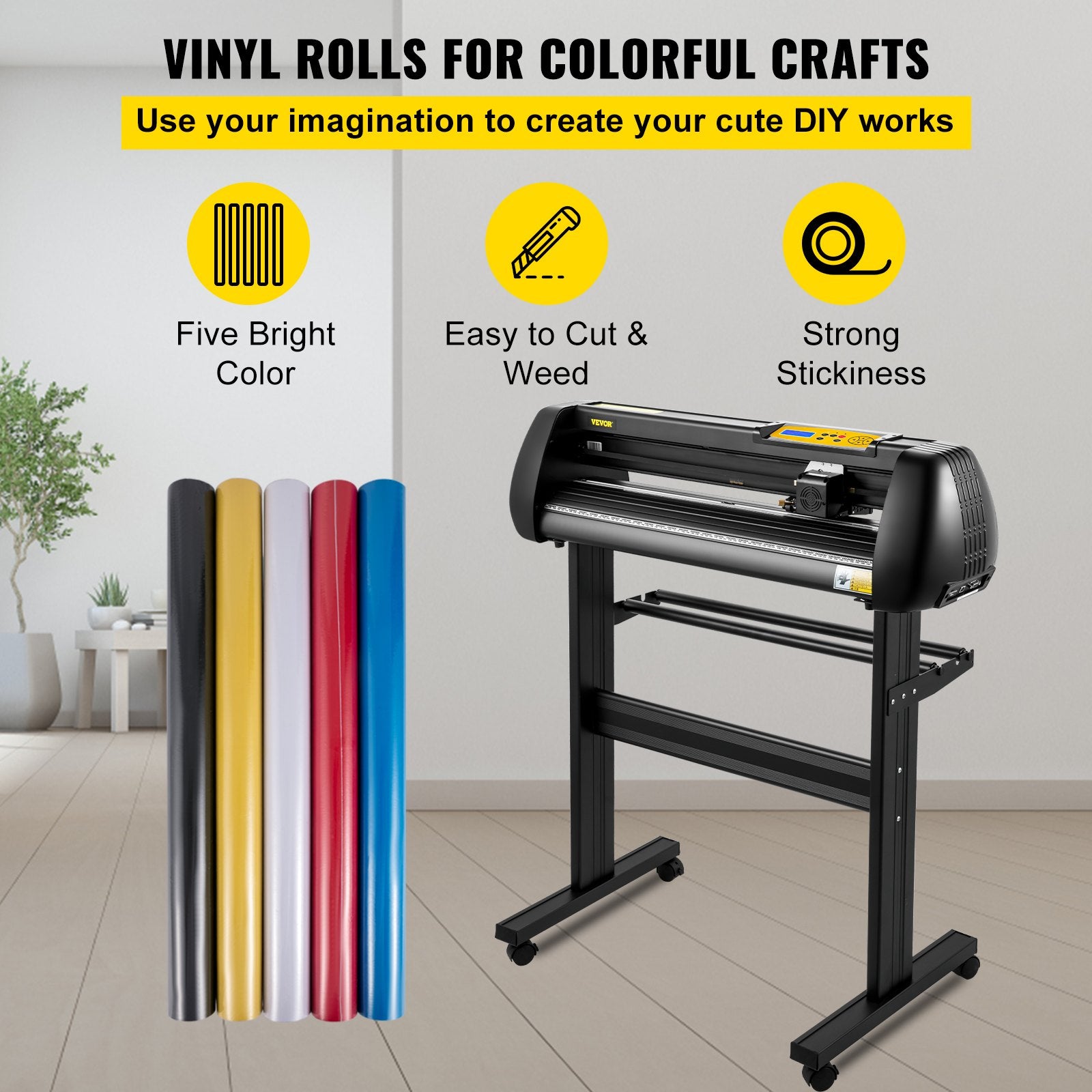28" Vinyl Cutter Plotter 72cm Feed 63cm Cut Width Adjustable Force Speed Kits