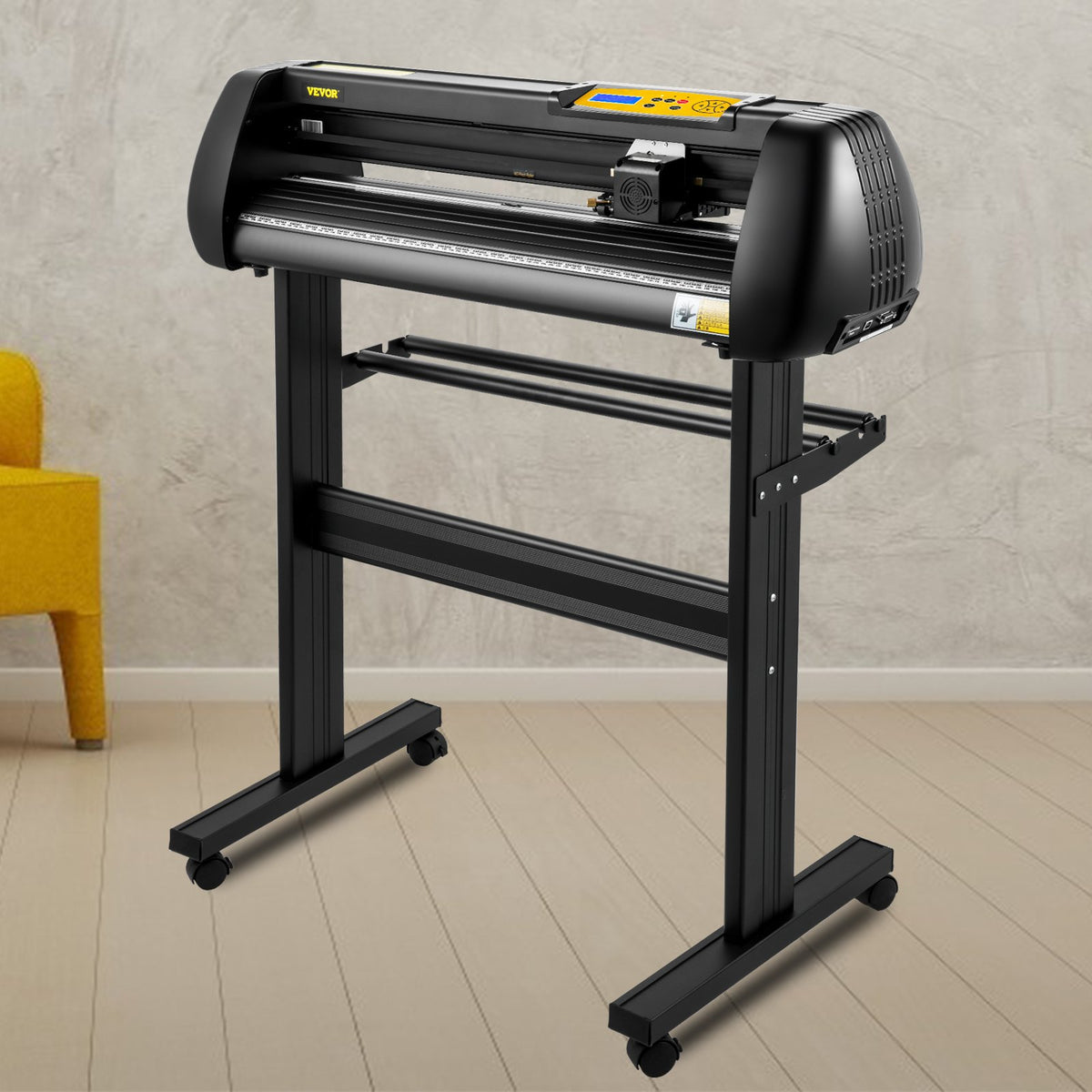 28" Vinyl Cutter Plotter 72cm Feed 63cm Cut Width Adjustable Force Speed Kits