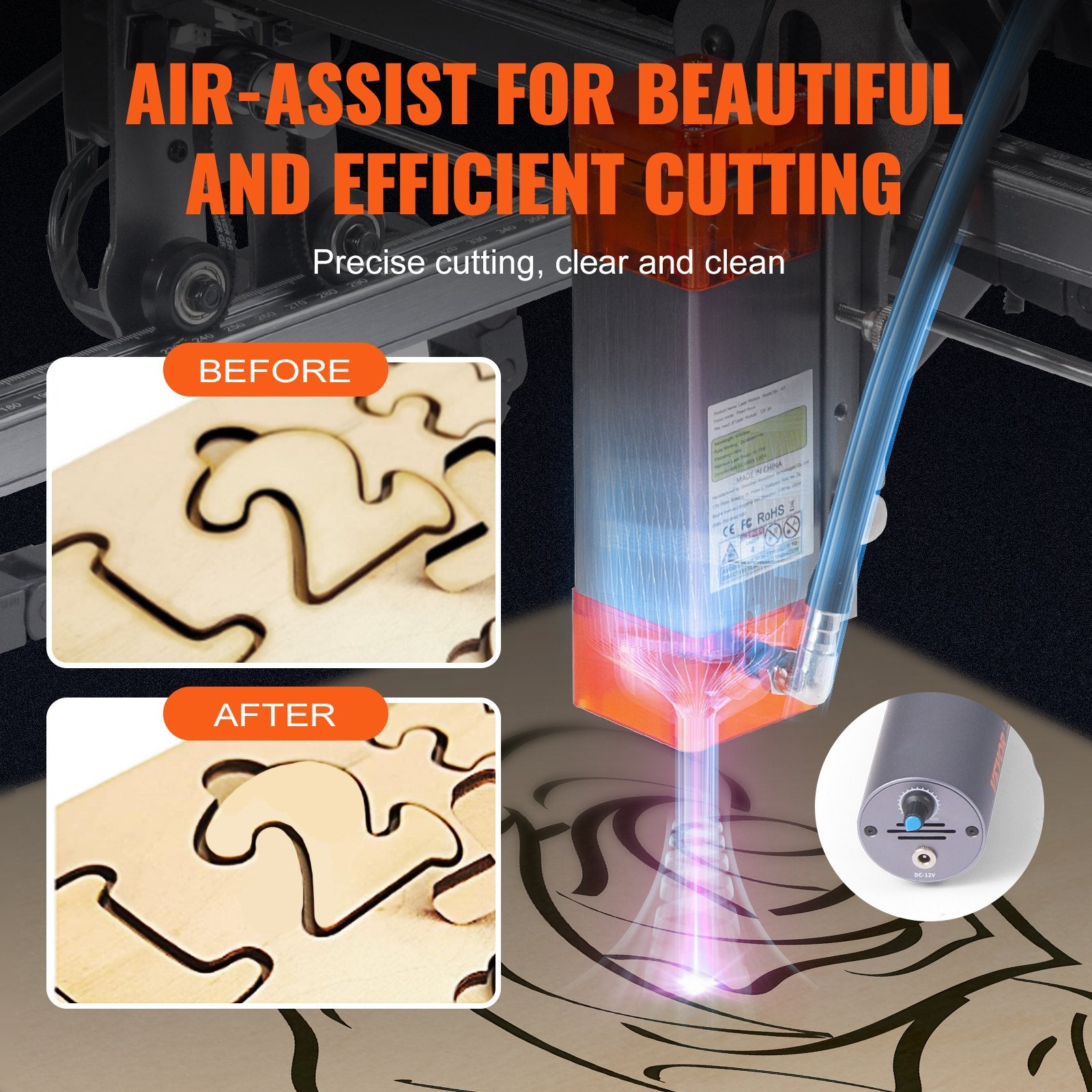 10W Laser Engraver Machine with 15.7" x 15.7" Working Area
