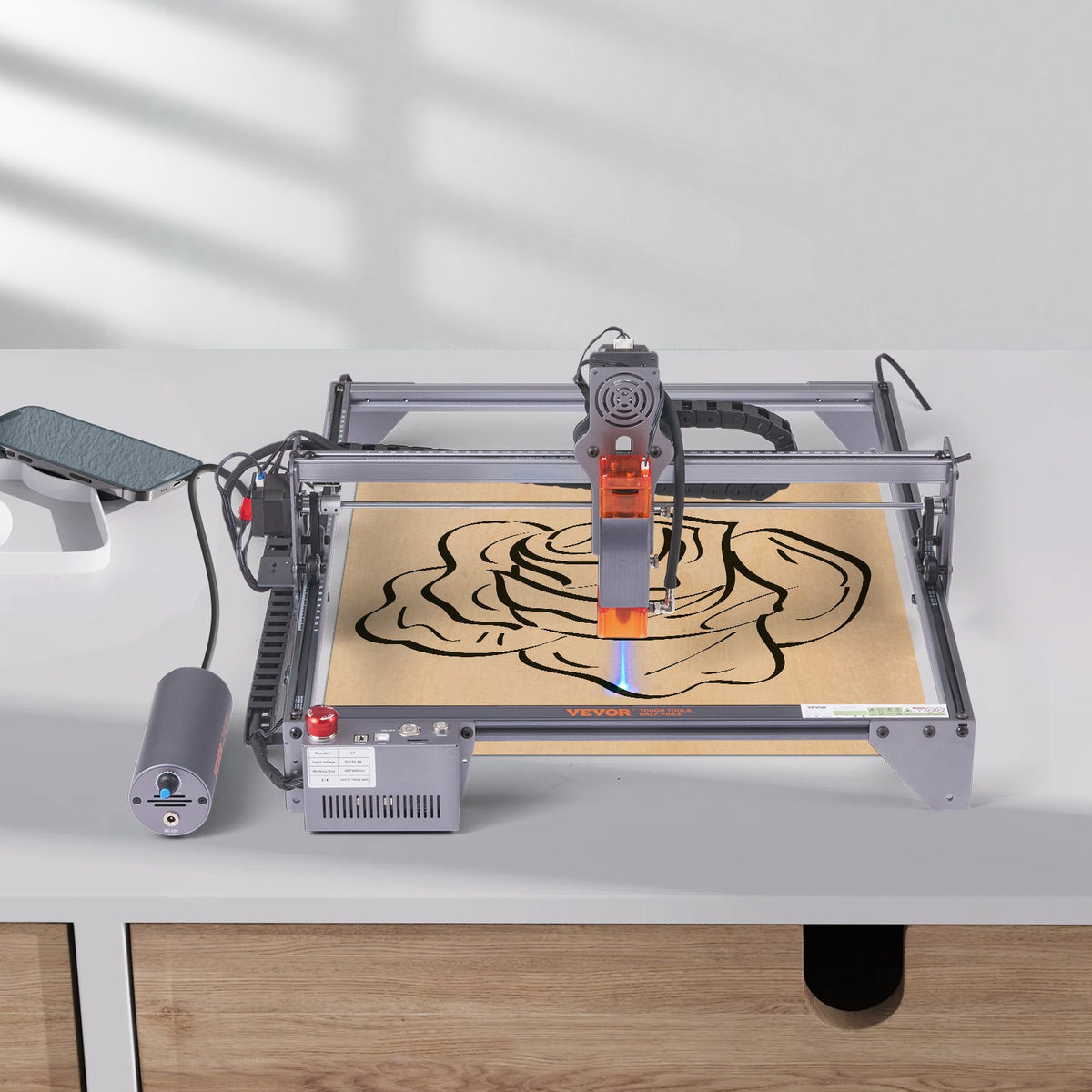 10W Laser Engraver Machine with 15.7" x 15.7" Working Area
