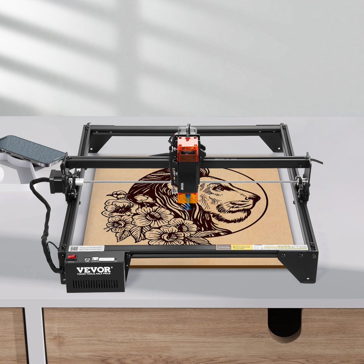 10W Laser Engraver Cutter with 14.9" x 15.7" Working Area