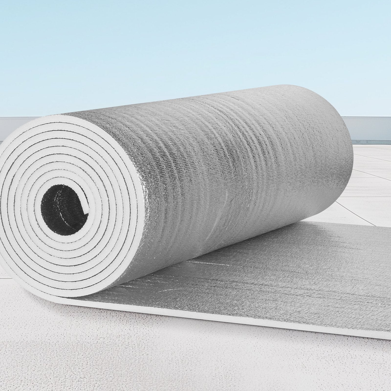 Double Reflective Insulation Roll 48x25ft Aluminum Foil Foam Thermal Shield