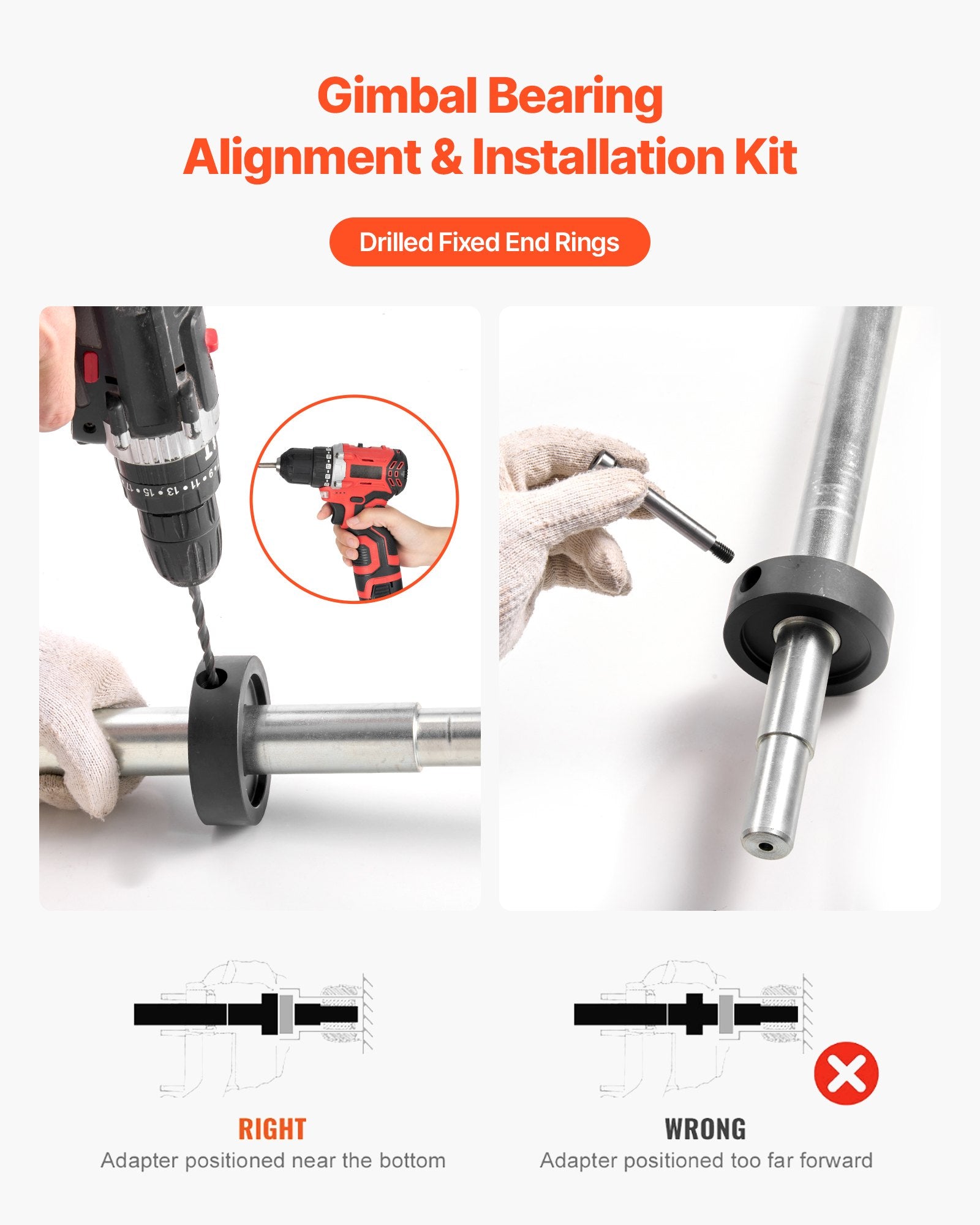 Mercruiser Alignment Tool & Gimbal Bearing Puller Set for OMC Volvo Cobra Engine