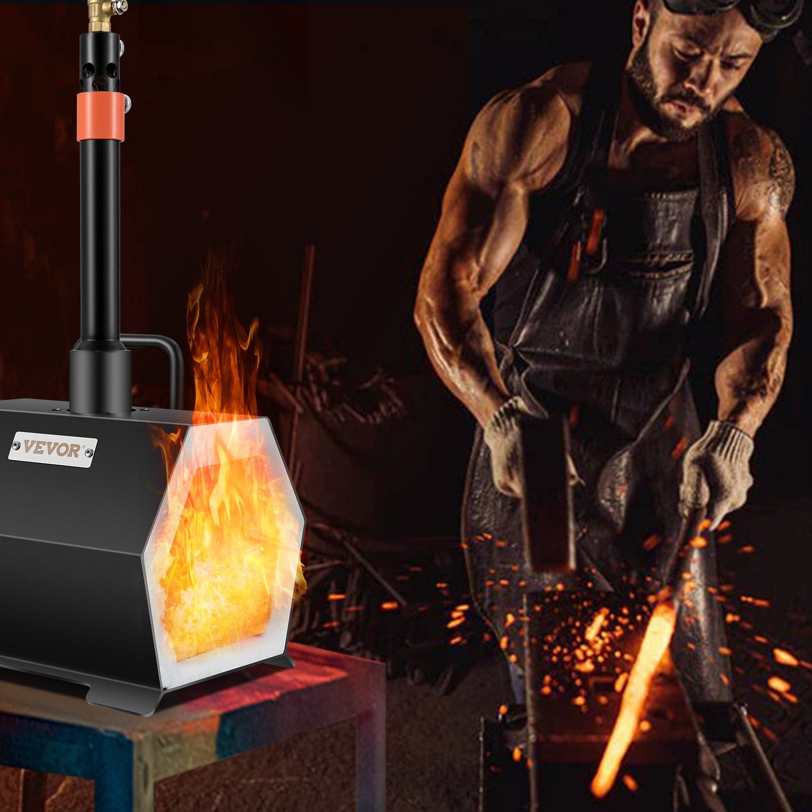 Propane Forge Farrier Forge Single Burner Tool Knife Making Blacksmithing