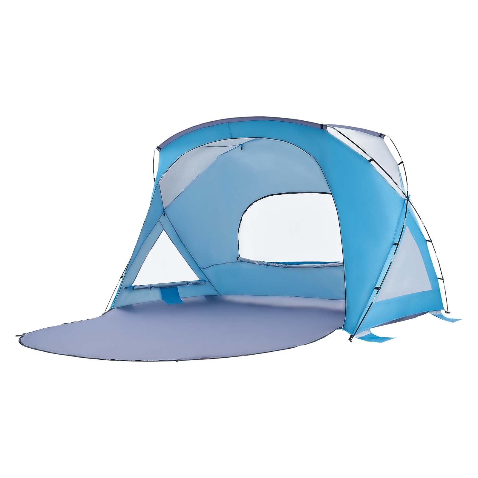 Beach Tent Sun Shelter 6 Person UPF50+ Portable Canopy Sand Pockets Carry Bag