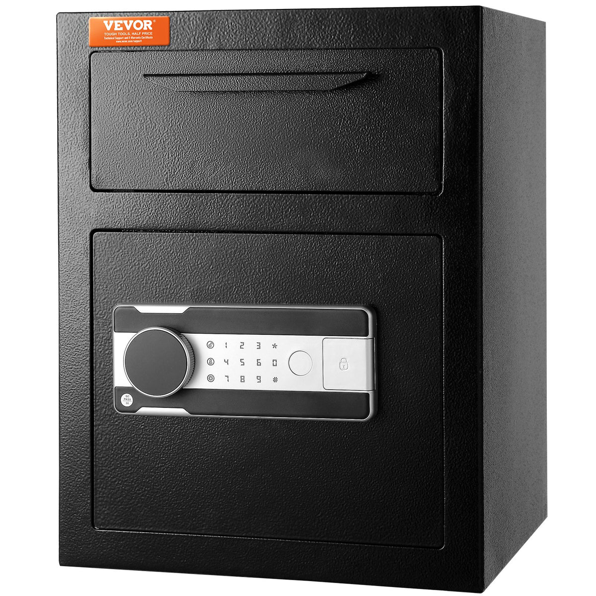 Depository Safe 1.7 Cub Drop Slot Electronic Code Lock 2 Keys 17.71x13.77x13.77