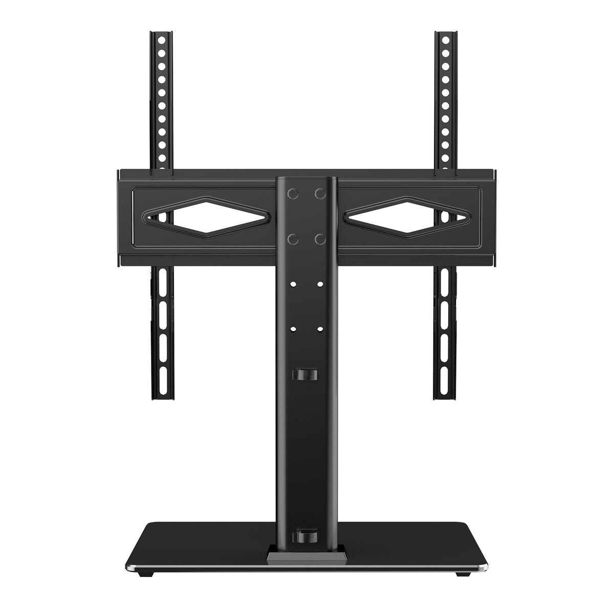 TV Stand Mount Swivel Universal 32-55in TVs Height Adjustable Floor Stand Glass