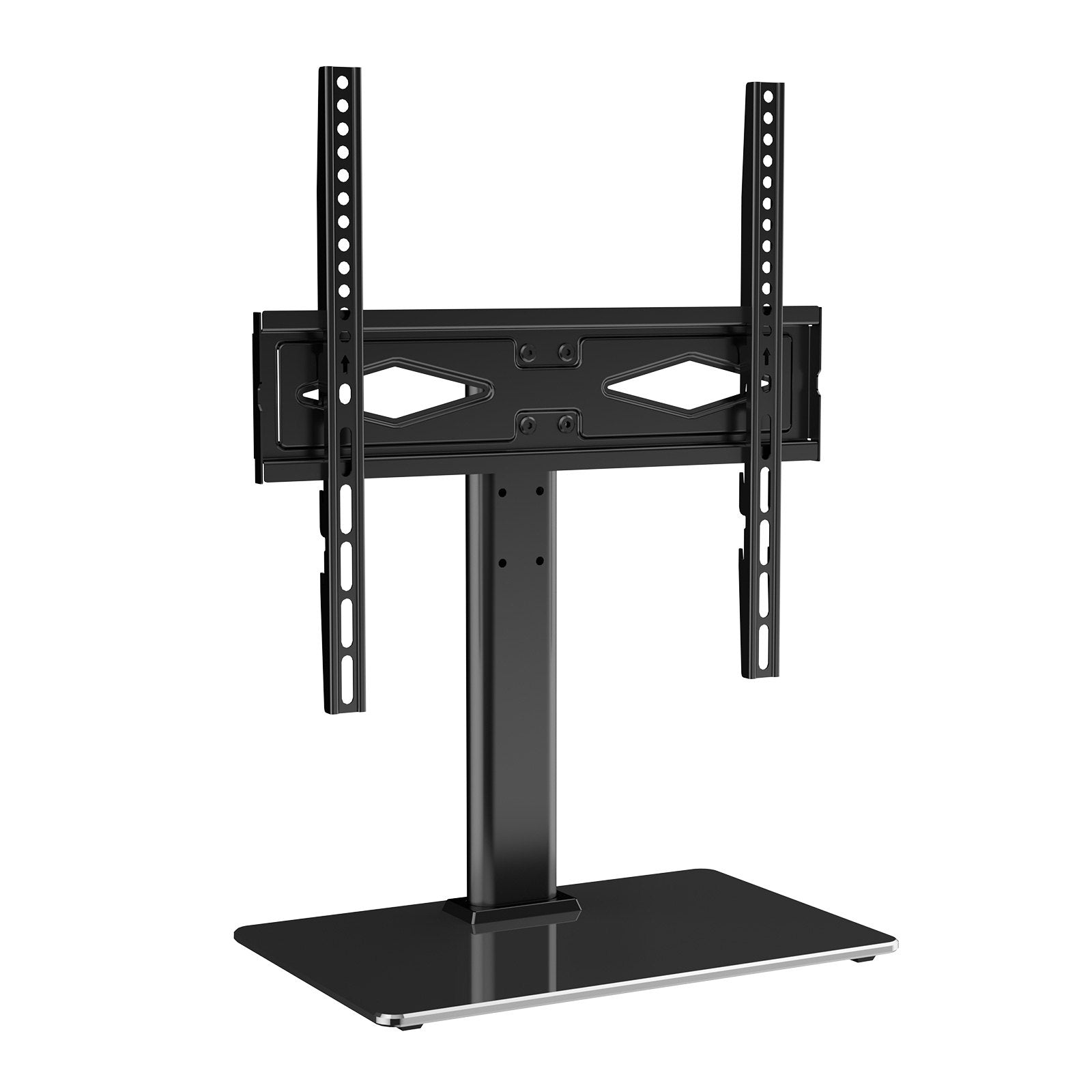 TV Stand Mount Swivel Universal 32-55in TVs Height Adjustable Floor Stand Glass