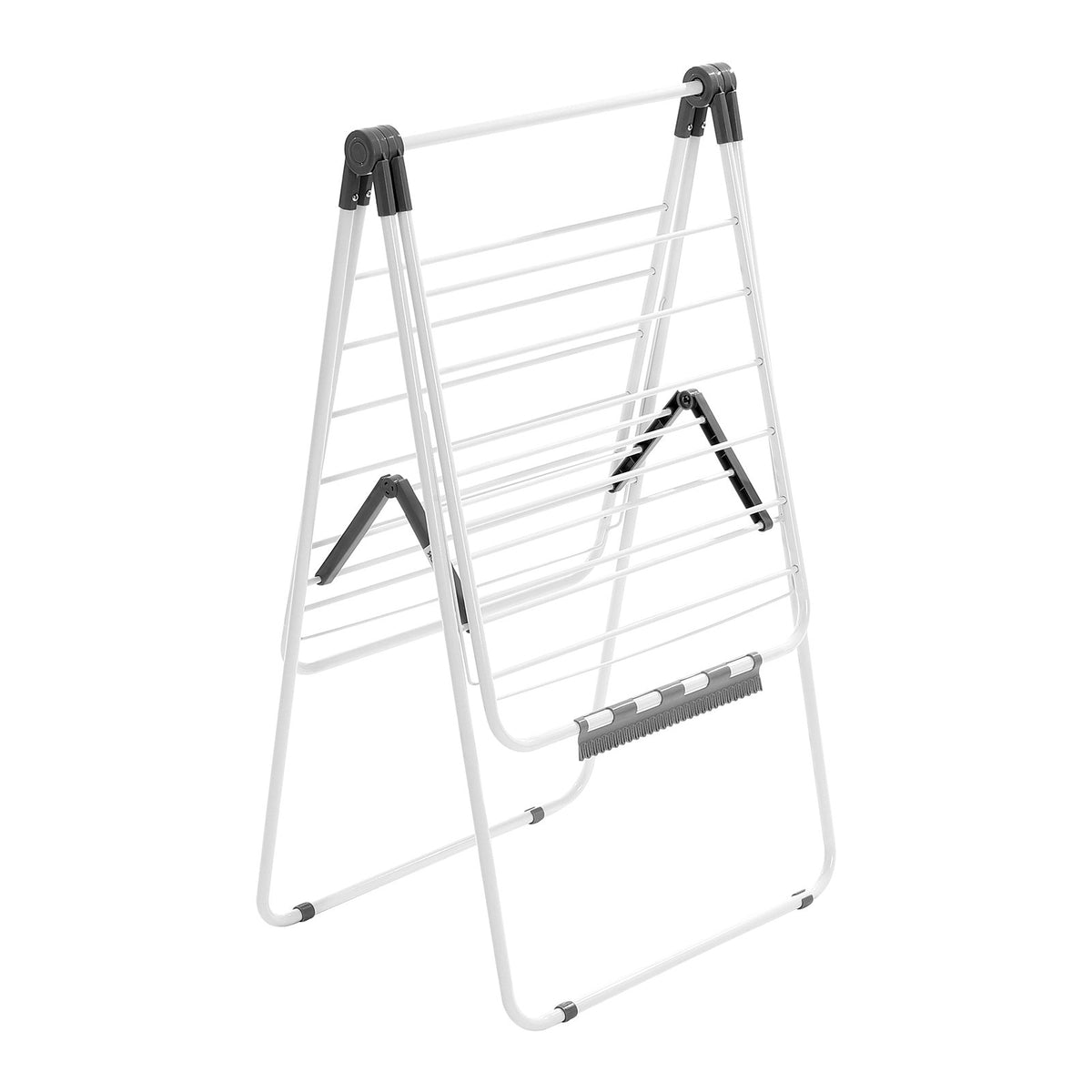 Clothes Drying Rack 2-Tier Foldable with Sock Clips & 21 Rods, Adjustable Metal