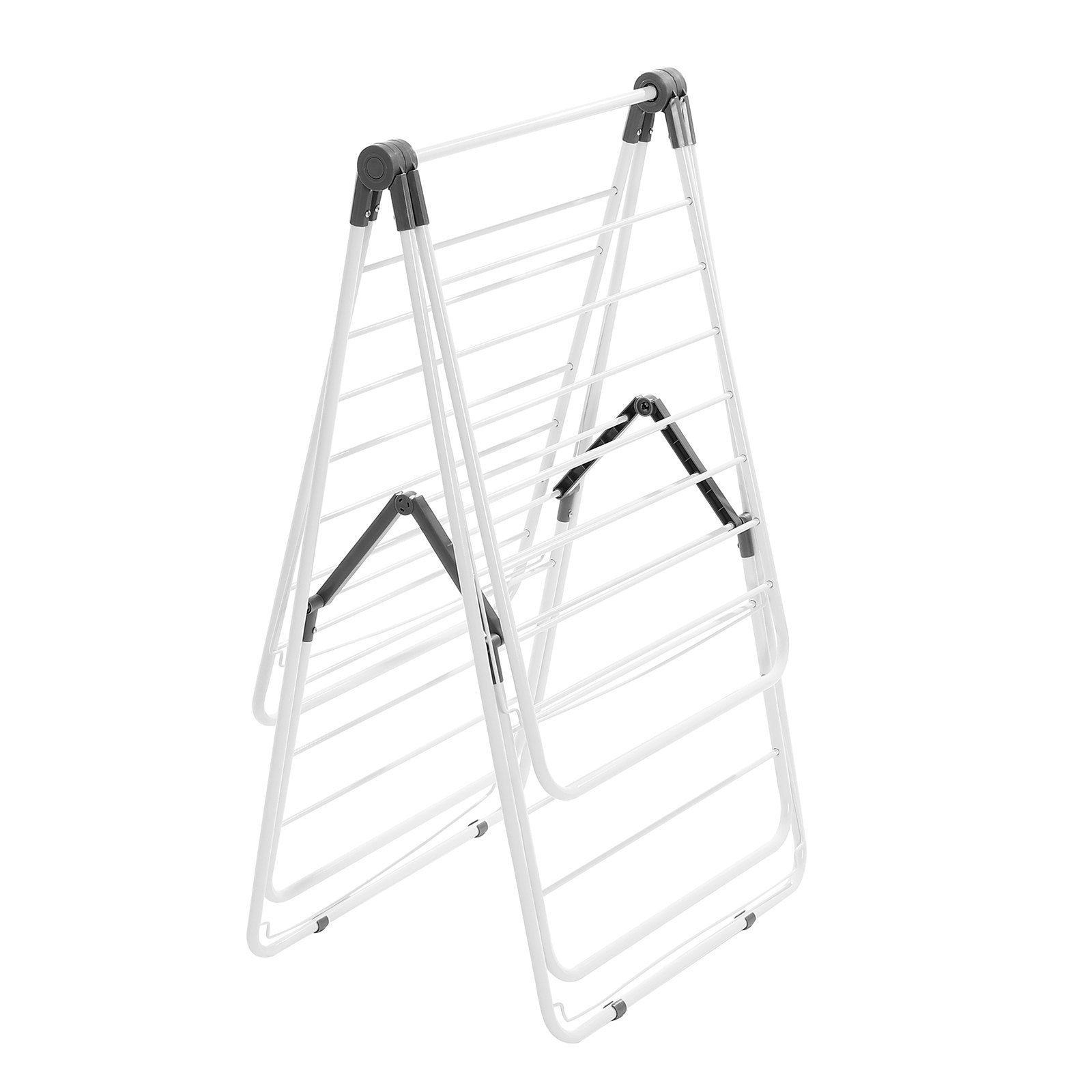 2-Tier Foldable Clothes Drying Rack with 31 Rods and Sock Clips