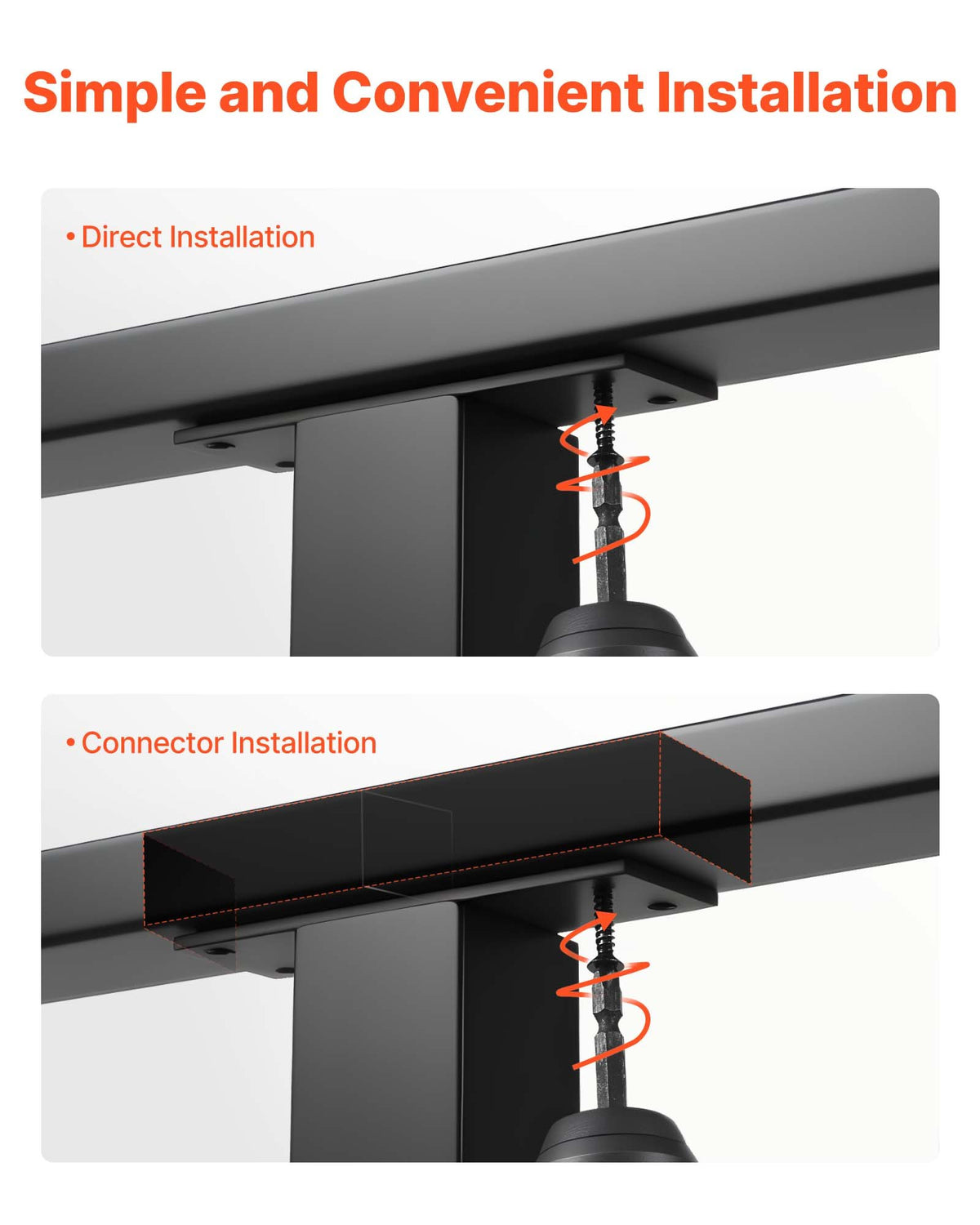 Stainless Steel Handrail 198cm Rectangular Matte Black Adjustable Stair Rail