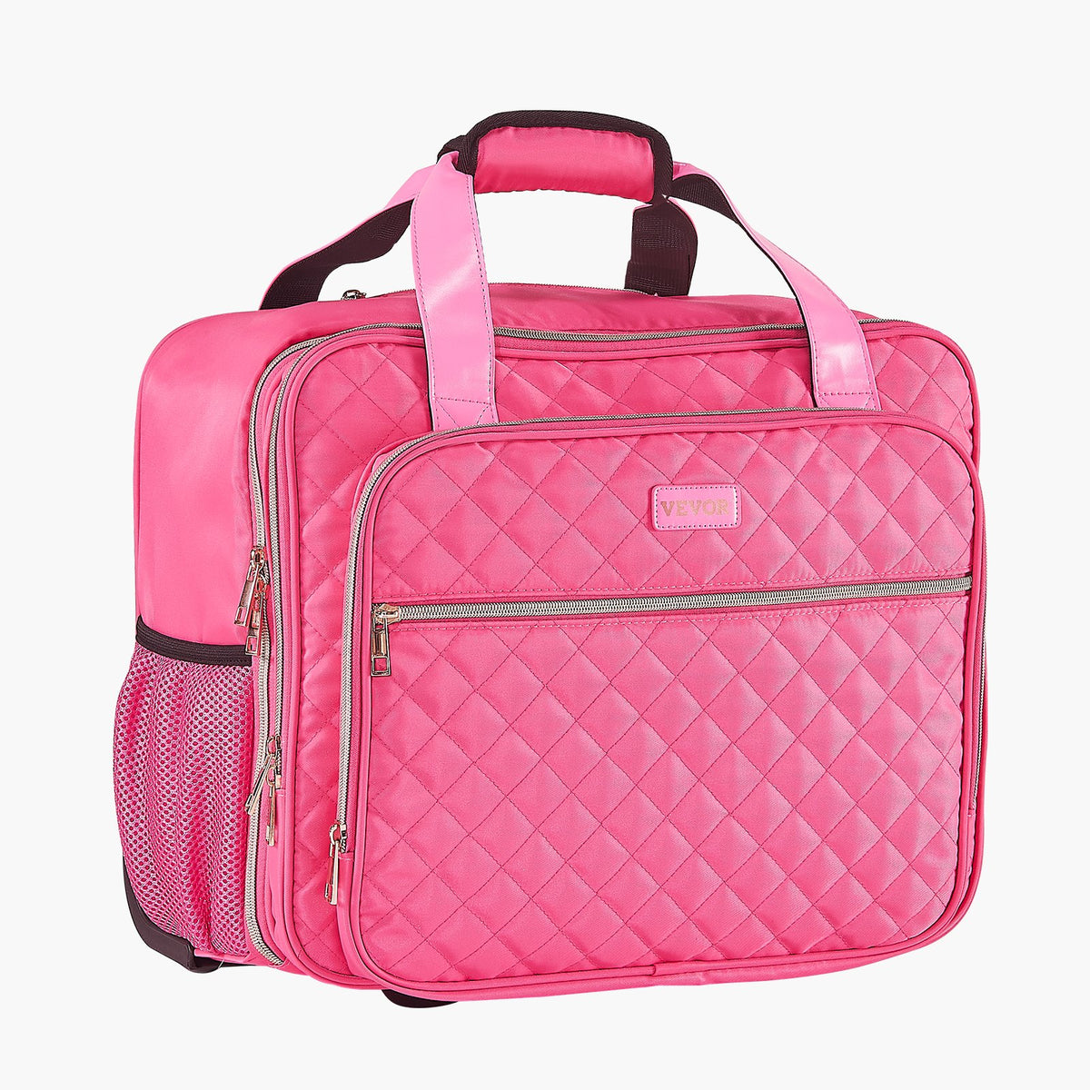 Rolling Laptop Bag Fits Up to 17.3" Wheeled Briefcase with Telescoping H&le Red
