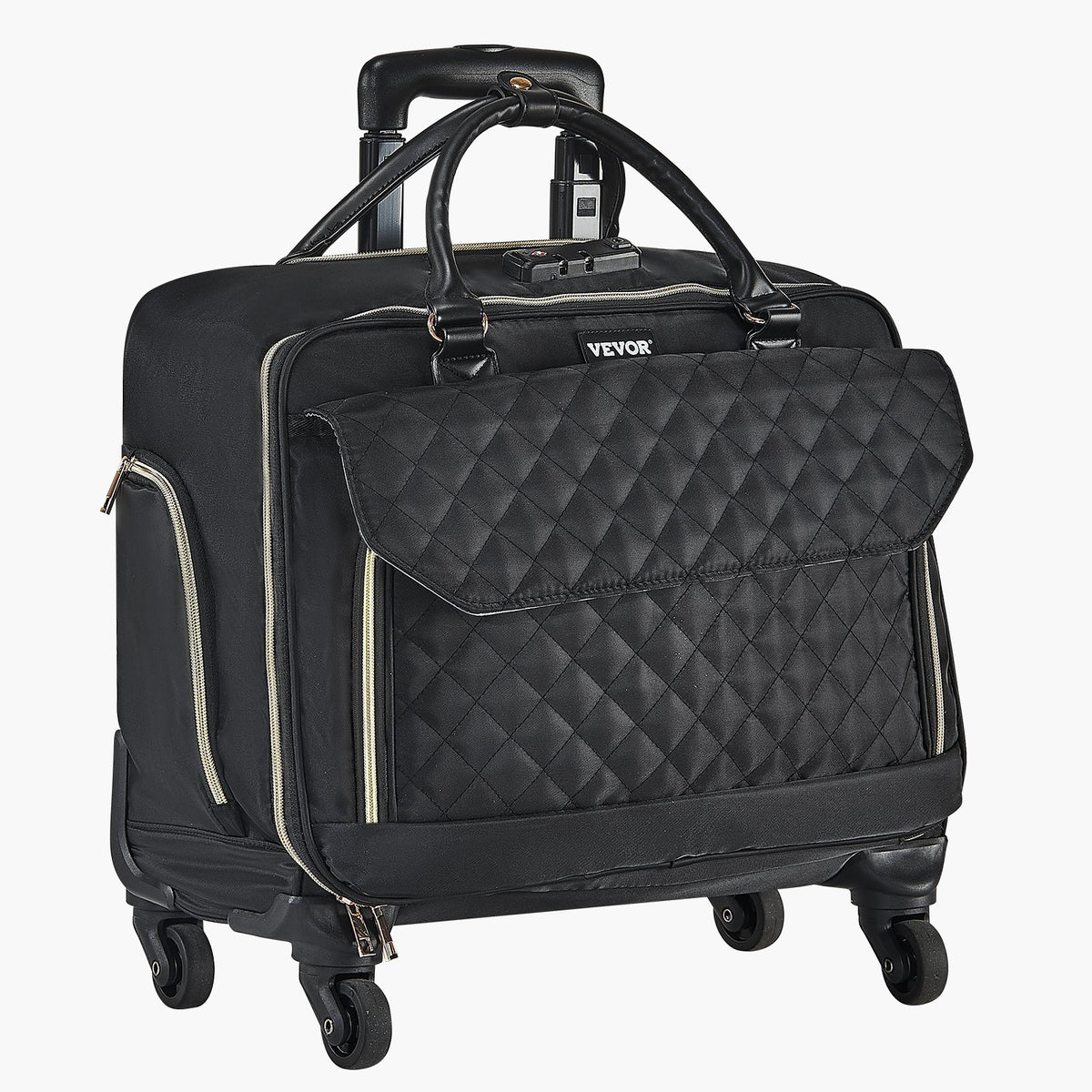 Laptop Bag Rolling Fits 17.3 Inch Wheeled Briefcase 4 Spinner Wheels TSA Lock