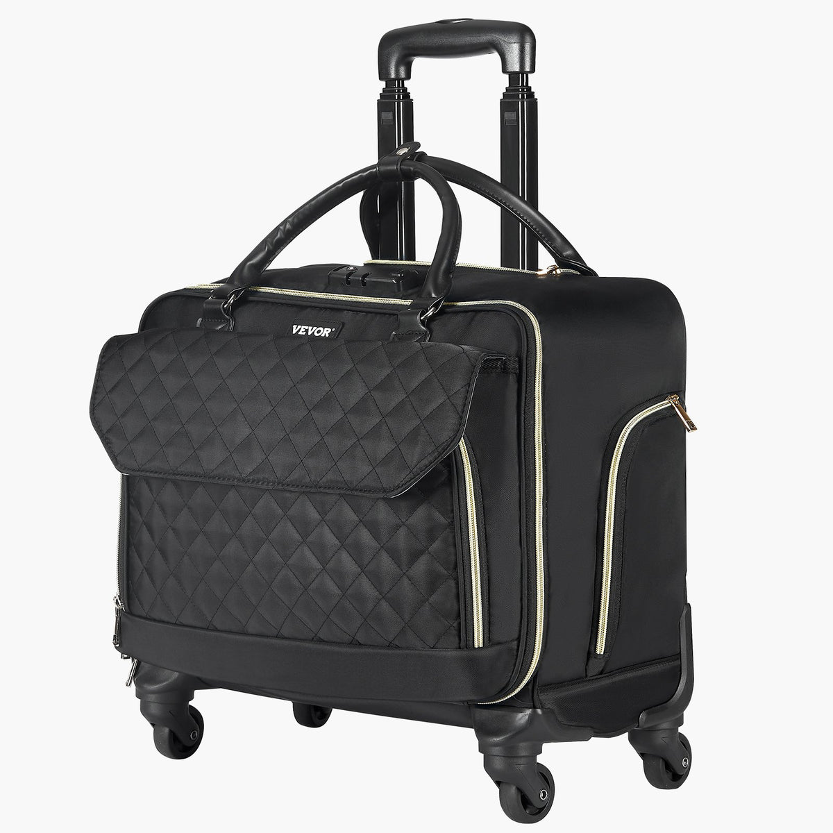 Laptop Bag Rolling Fits 17.3 Inch Wheeled Briefcase 4 Spinner Wheels TSA Lock