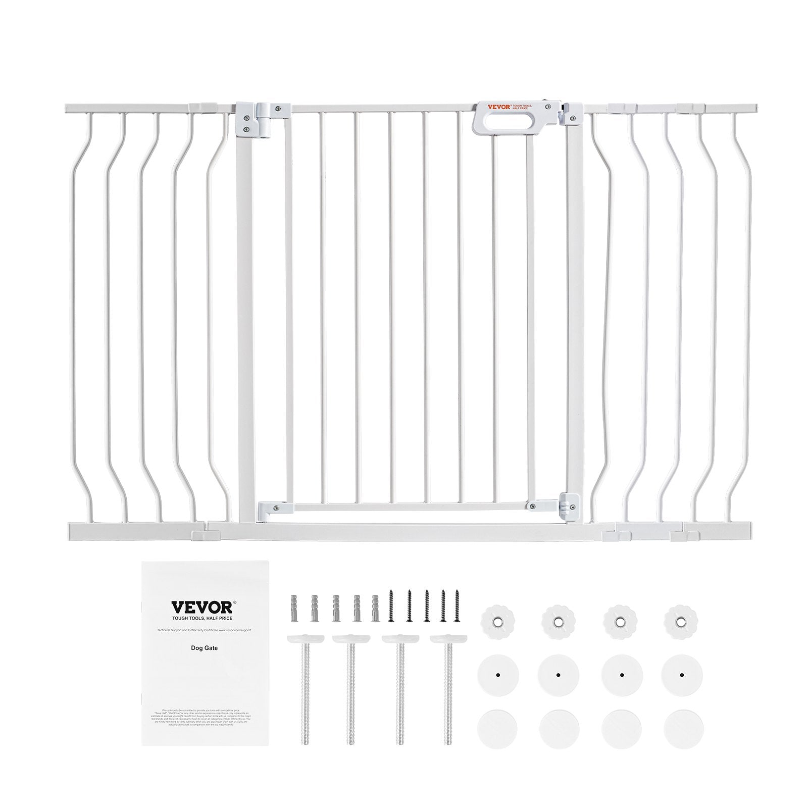 Baby Gate 749-1346mm Extra Wide 762mm High Step-Through Auto Close Wall Pressure