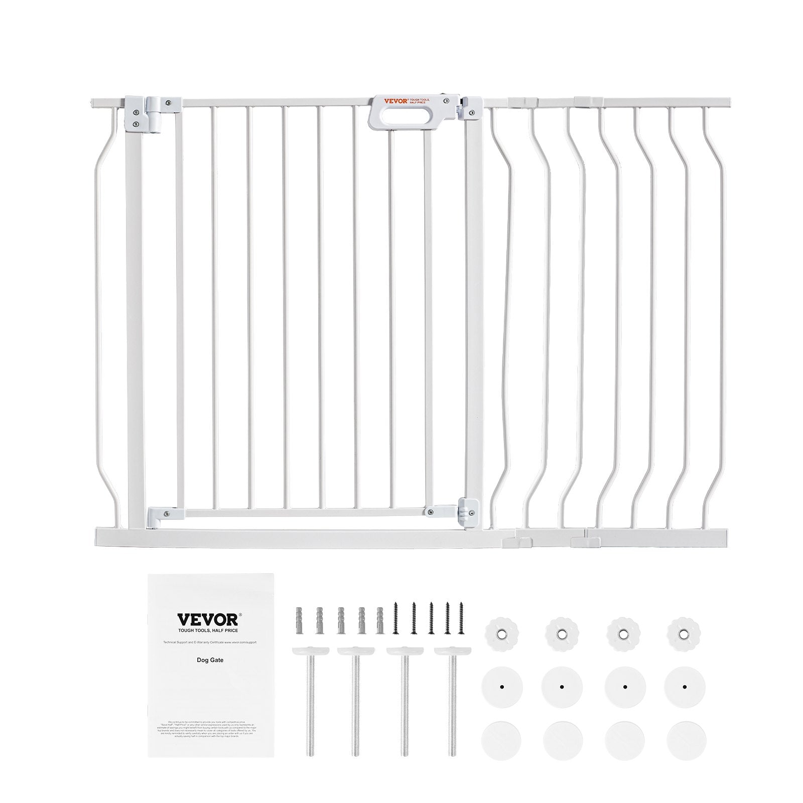 Baby Gate 749-1229mm Extra Wide 762mm High Step-Through Auto Close Wall Mount