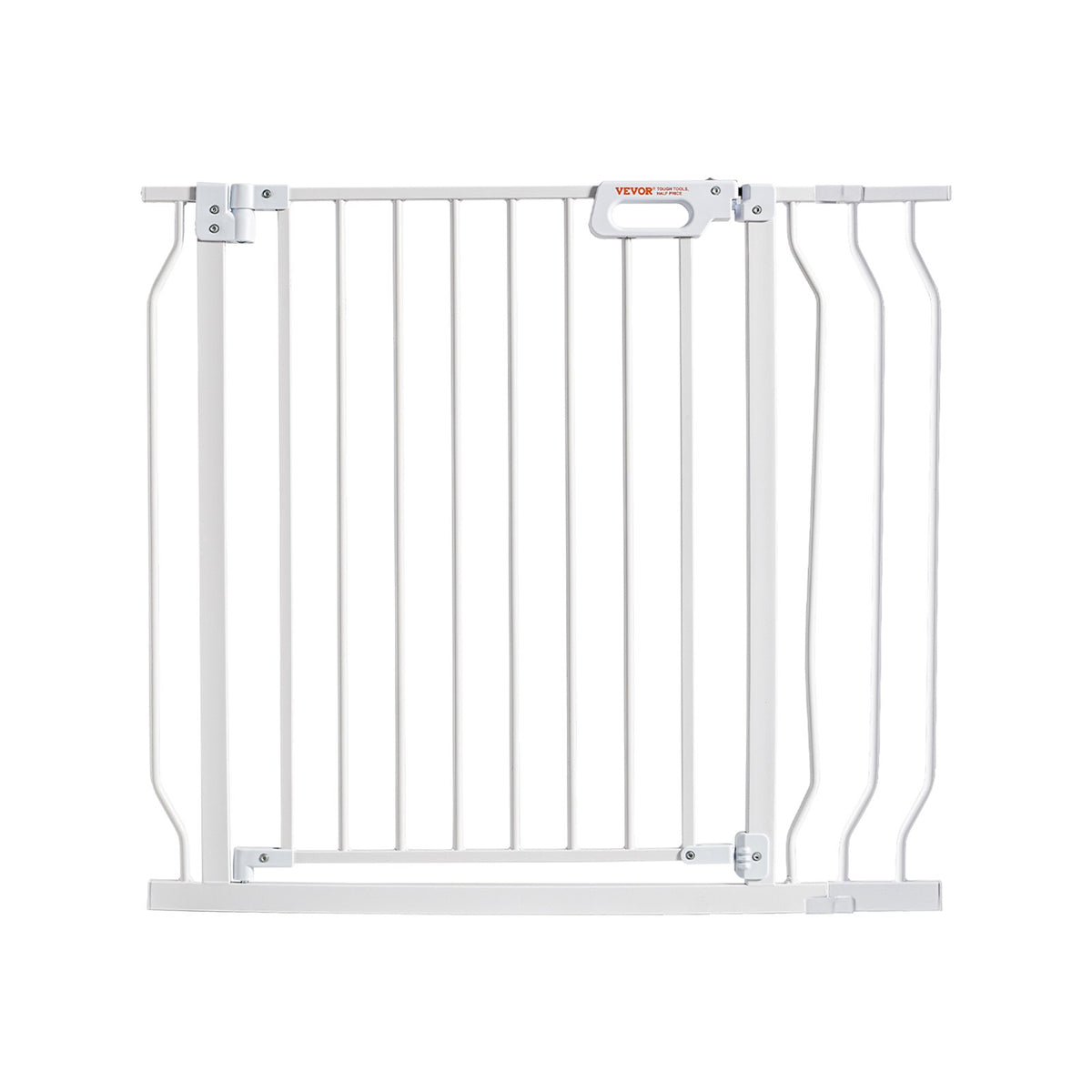 Baby Gate 749-990mm Extra Wide 762mm High Step-Through Auto Close Pressure Mount