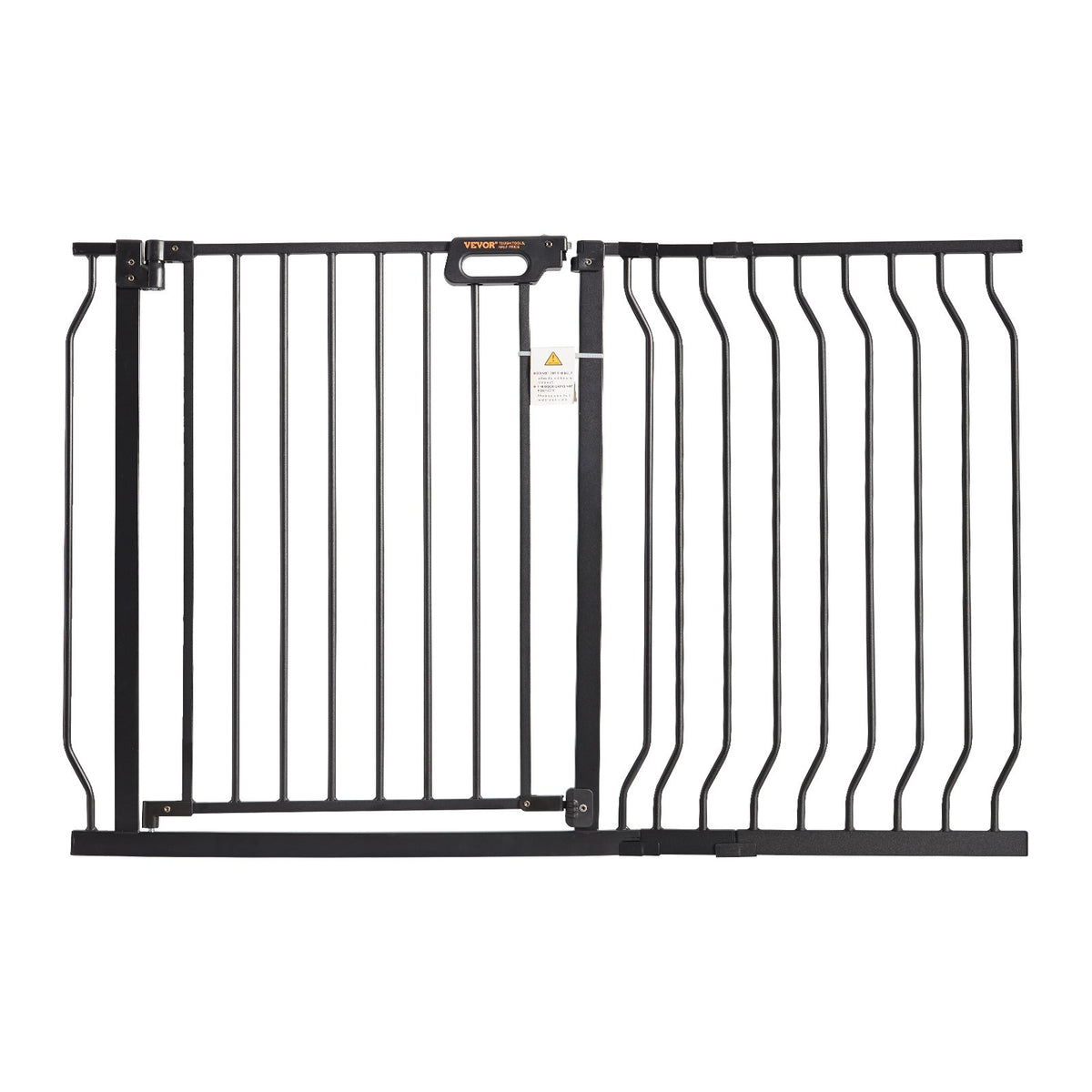 Baby Gate 749-1229mm Extra Wide 762mm High Step-Through Auto Close Black Wall Mt