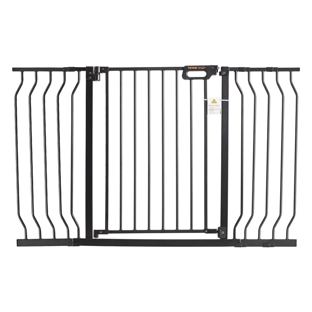 Extra Wide Baby Gate 749–1346mm x 762mm Pressure/Wall Mount Auto Close Black