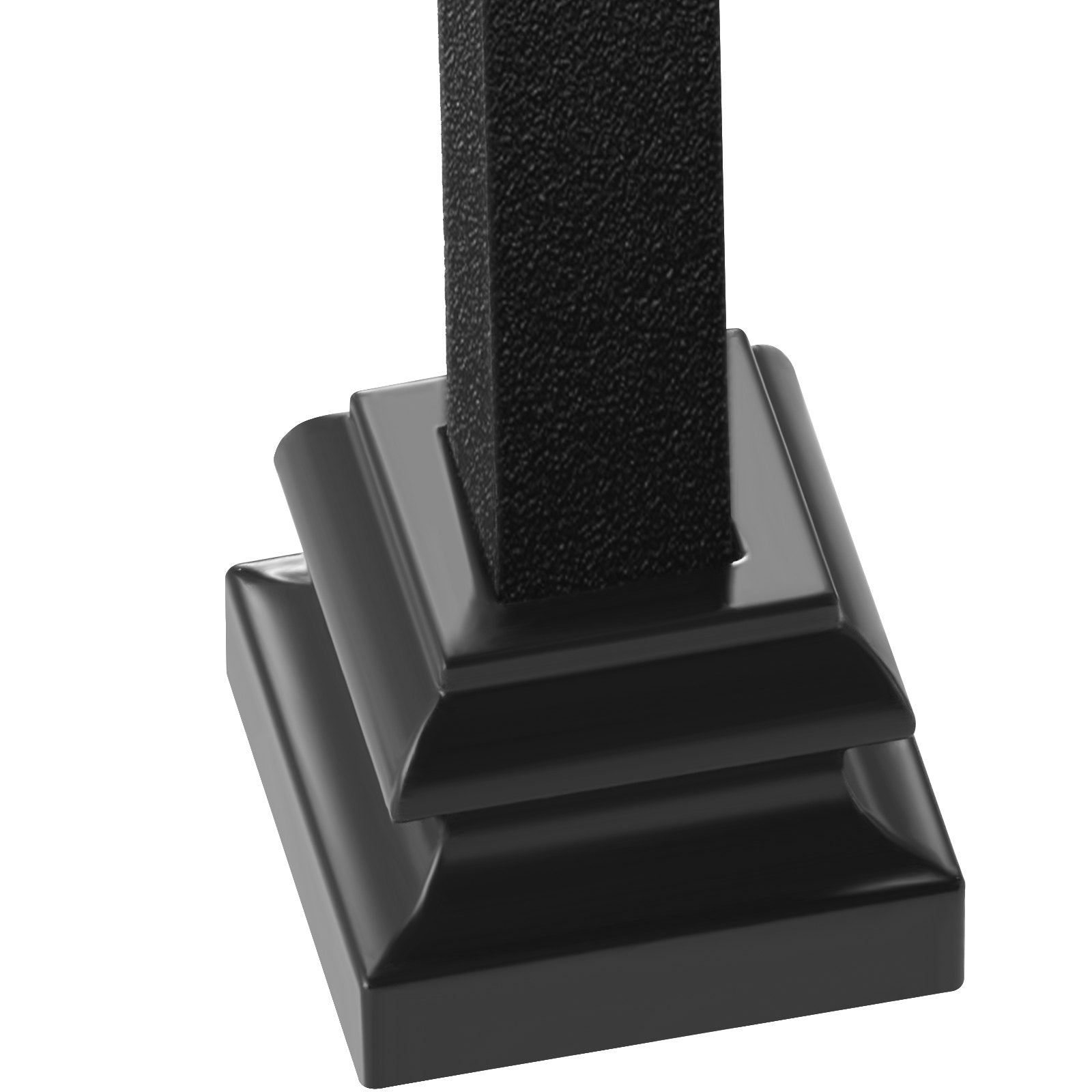 Aluminum Alloy Baluster Shoes Stair Flat Shoe with Screw Holes for 1/2" Square