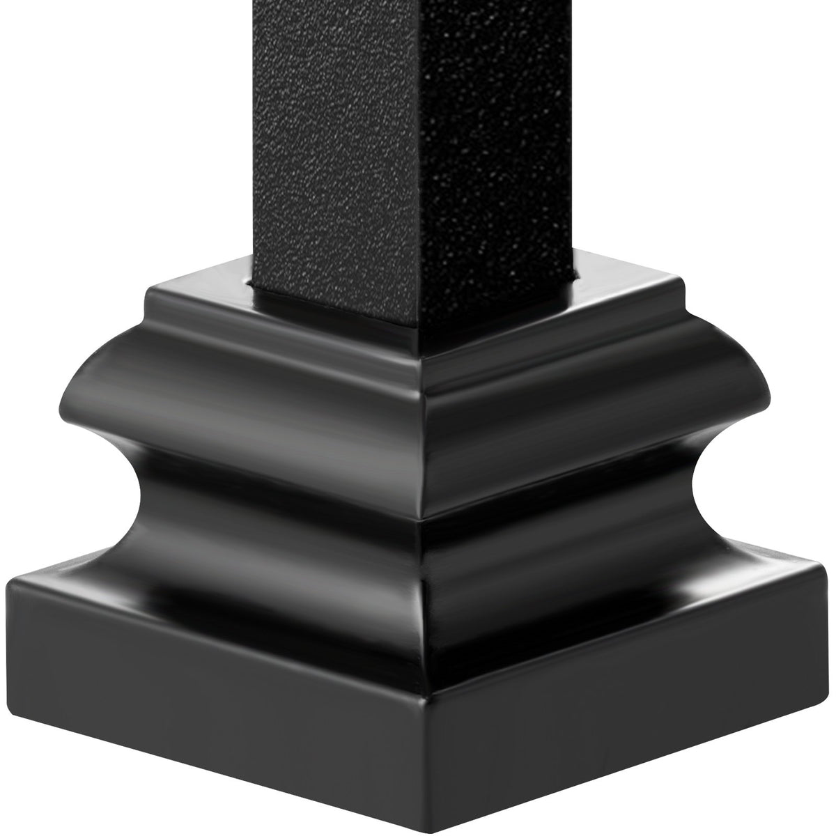 Aluminum Alloy Baluster Shoes Stair Flat Shoe with Screw Holes for 1/2" Square