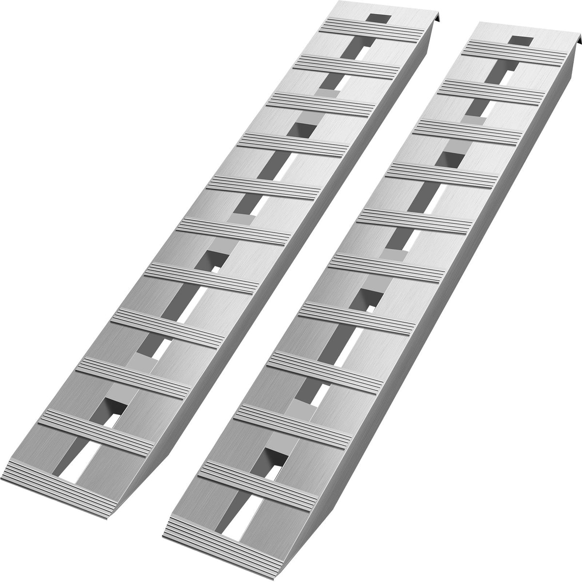 Aluminum Trailer Ramps 6000LBS Total, Beavertail Hook End, 1 Pair