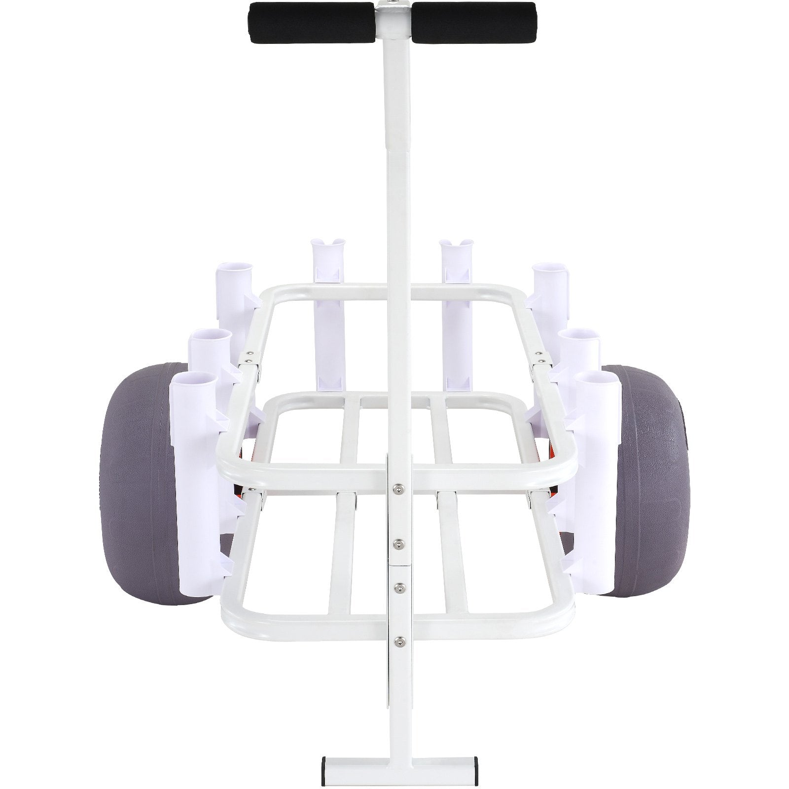 Beach Fishing Cart 136kg Aluminum Wagon with 330mm PU Wheels 8 Rod Holders