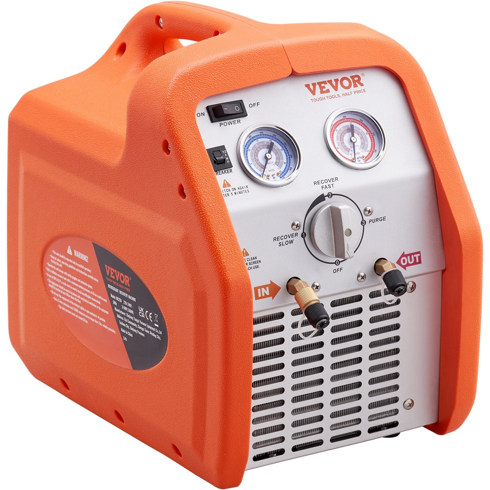Refrigerant Recovery Machine 3/4HP 220V 50Hz Portable HVAC Car AC Vapor