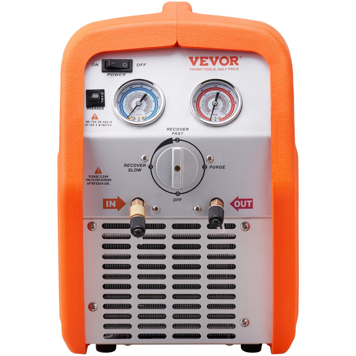Refrigerant Recovery Machine 3/4HP 220V 50Hz Portable HVAC Car AC Vapor