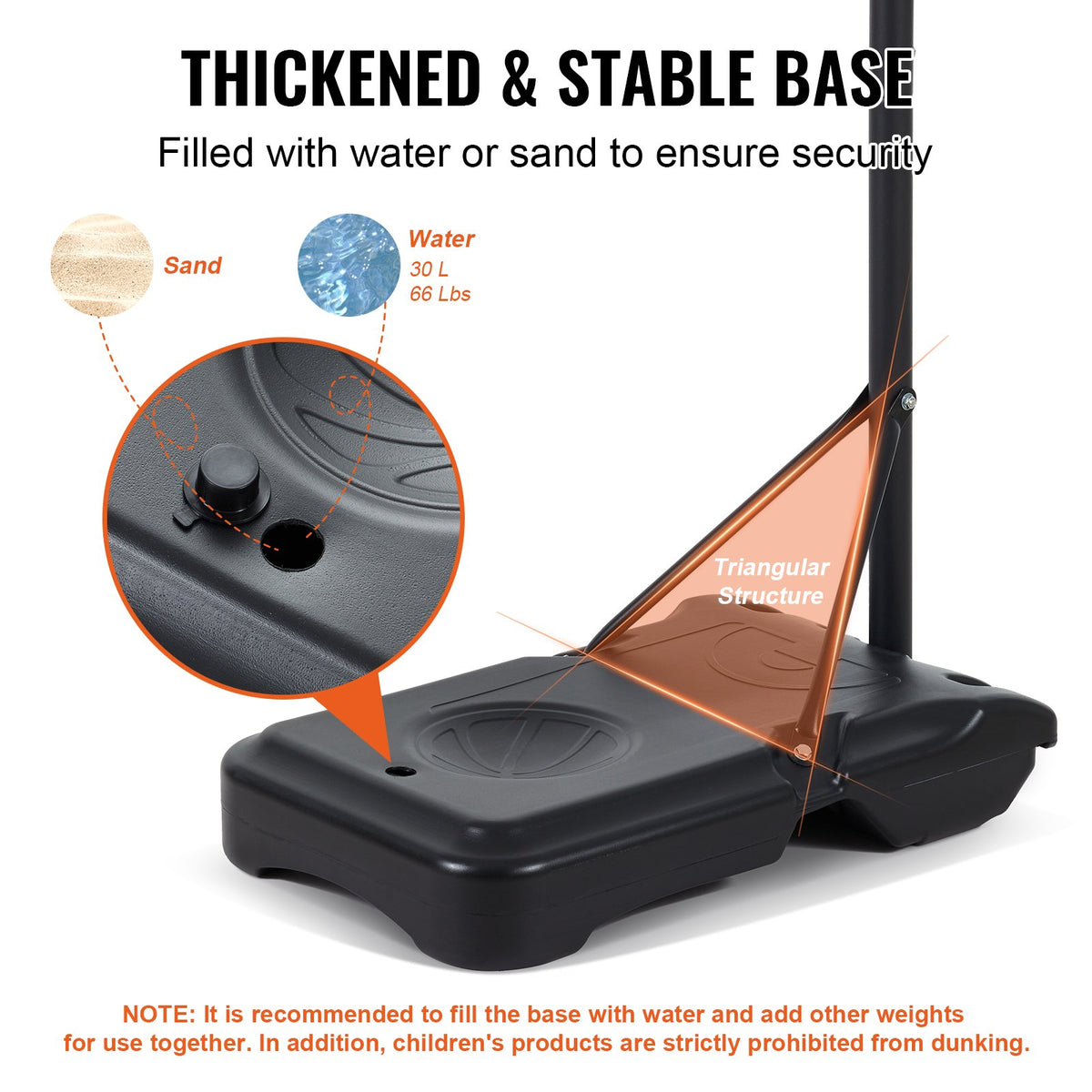 Basketball Hoop 28in Adjustable 5-7ft Portable Backboard System with Wheels Base