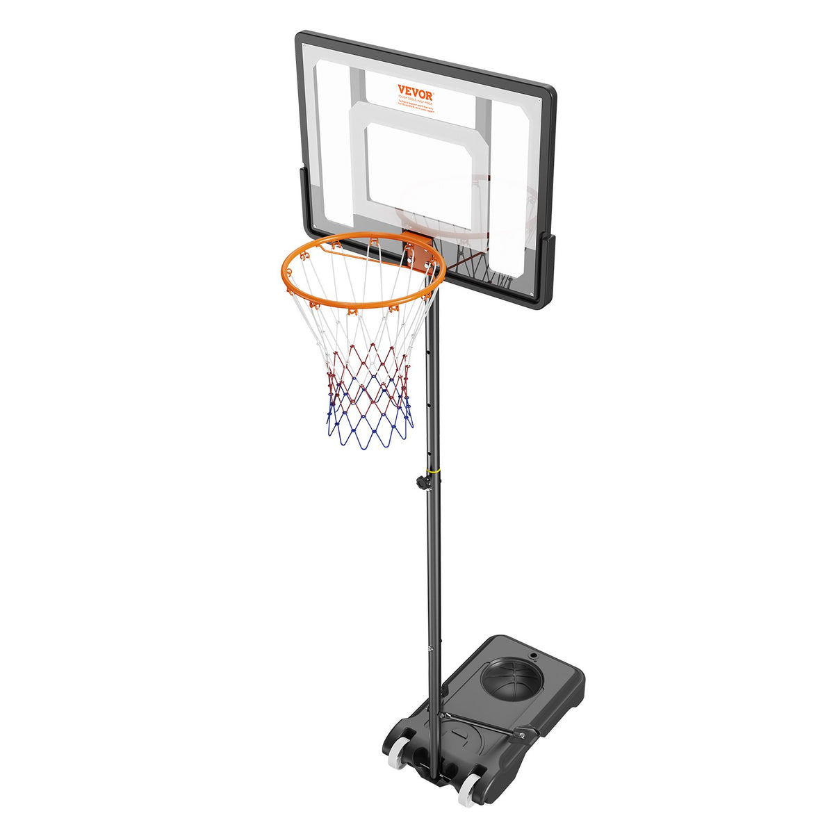 Basketball Hoop 32" Adjustable 5-7ft Portable Backboard System with Wheels &Base