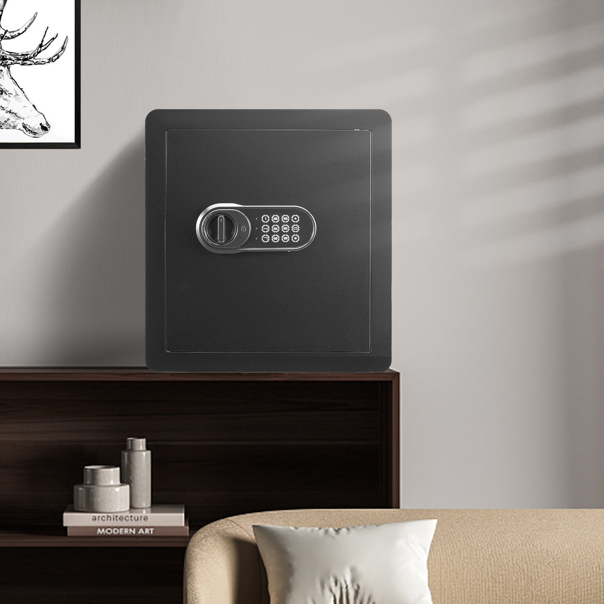 1.8 Cu Ft Steel Home Safe with Digital Keypad, 2 Keys & Fireproof Bag