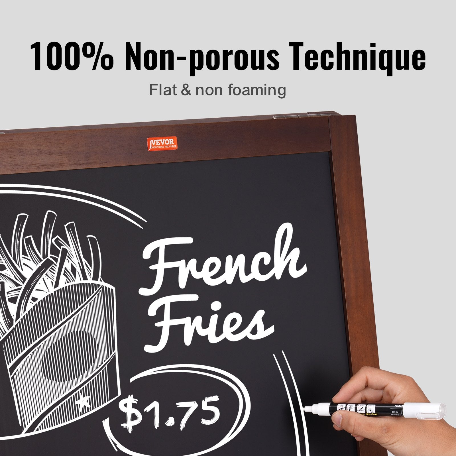 Chalkboard Sign A-Frame 50x102cm Double-Sided Wooden Sandwich Chalk Eraser
