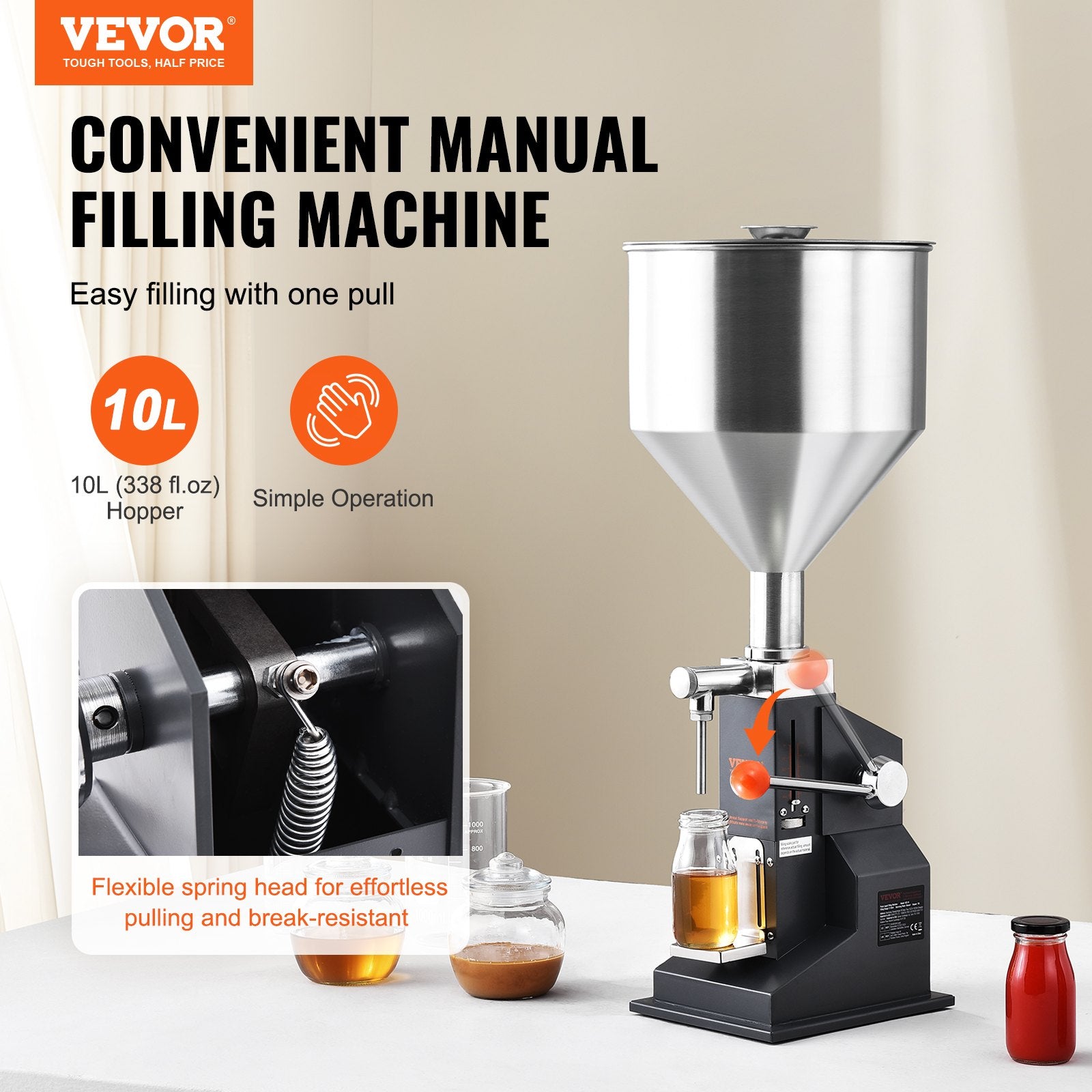 Manual Paste Liquid Filling Machine 5-50ml Stainless Steel Bottle Filler