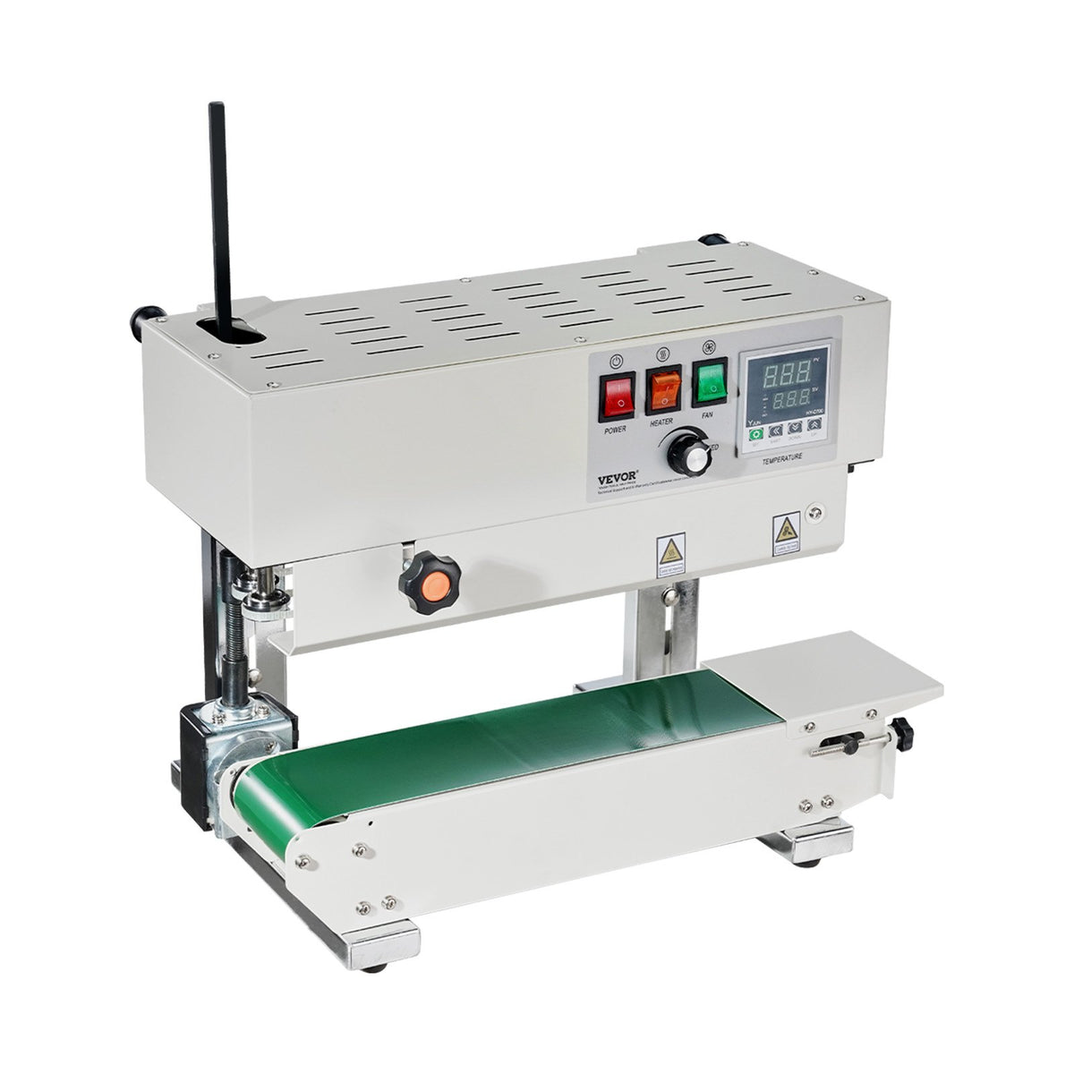 Continuous Bag Band Sealing Machine 6-12mm Digital Temp Control Carbon Steel