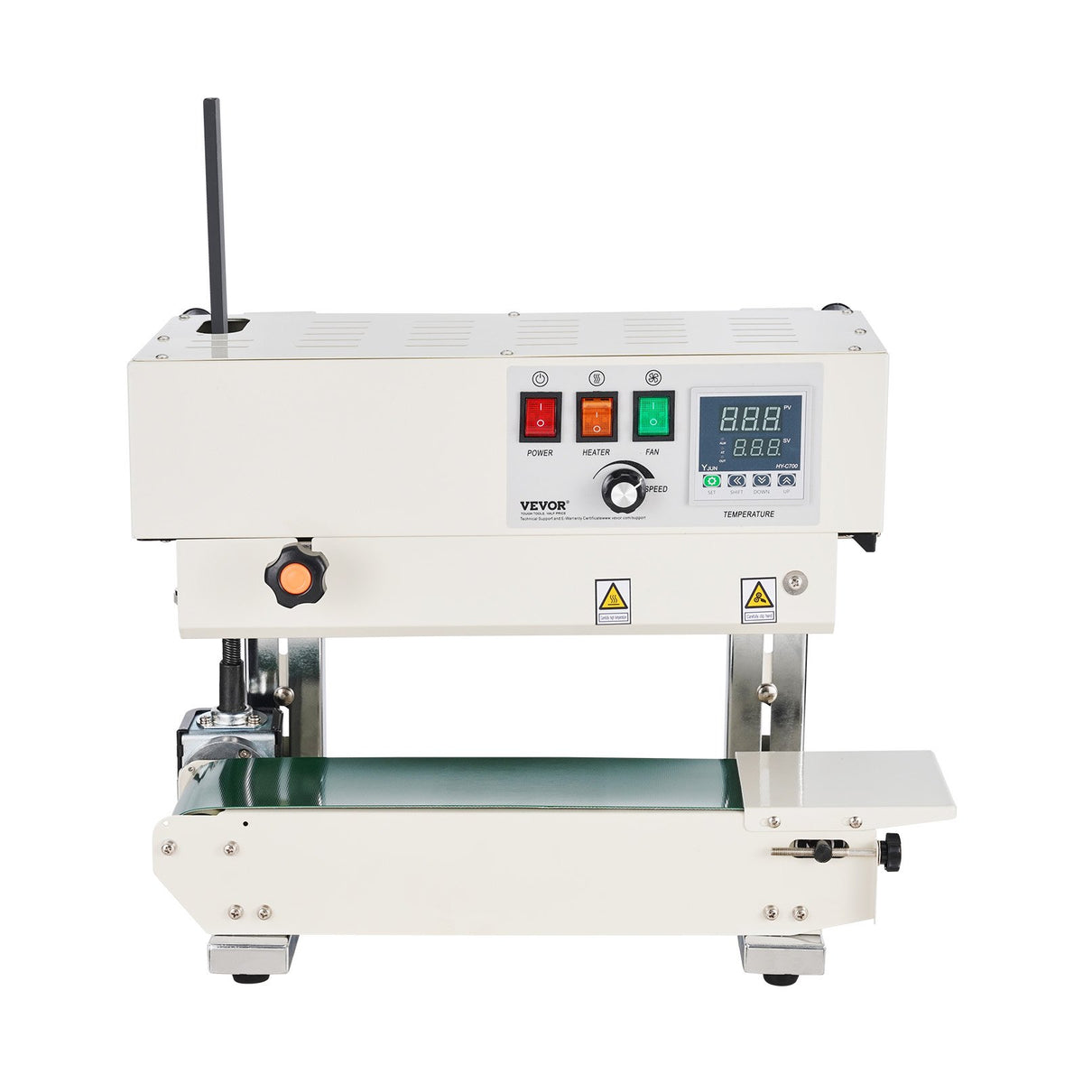 Continuous Bag Band Sealing Machine 6-12mm Digital Temp Control Carbon Steel