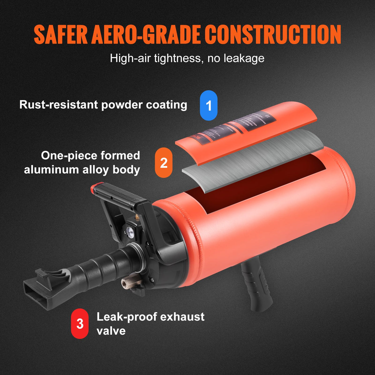 Tire Seater 2.4Gal Air Blaster 150PSI Handheld Portable Inflator Truck ATV Car