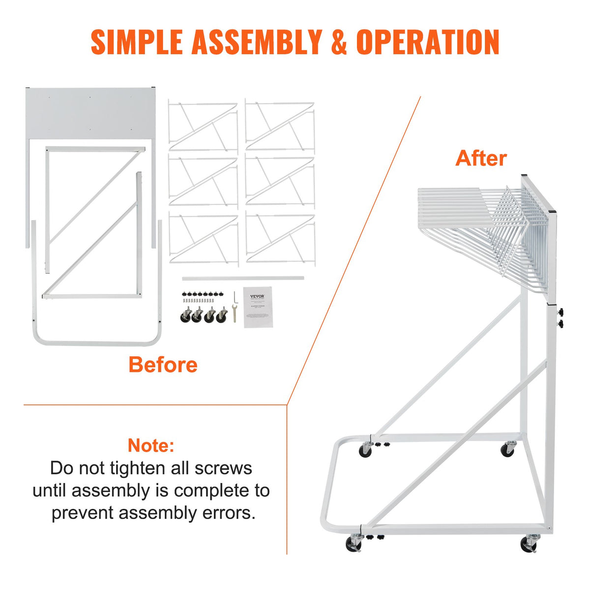 Blueprint Storage Rack Mobile 12 Pivot Brackets Adjustable Height Length